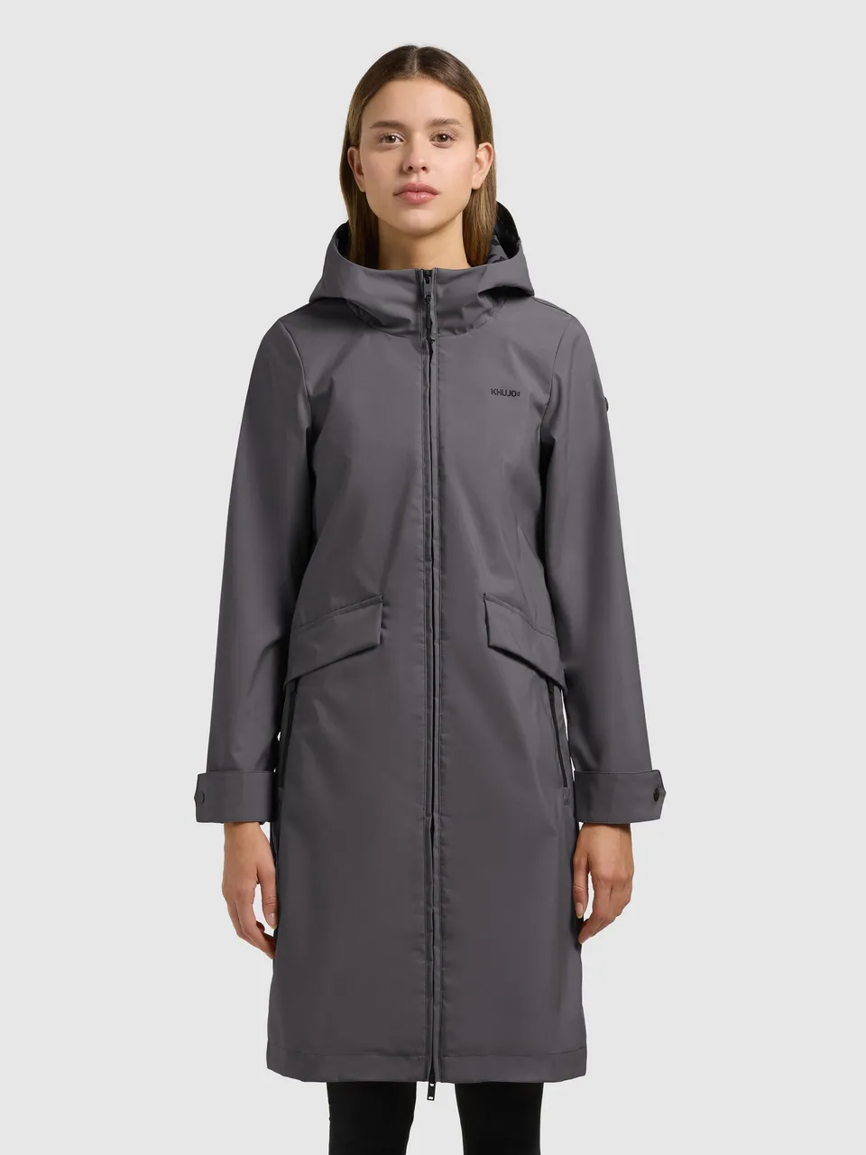 khujo-jacke-femke2-slate-grey-wasserdichter-damen-parka-slim-fit image 1