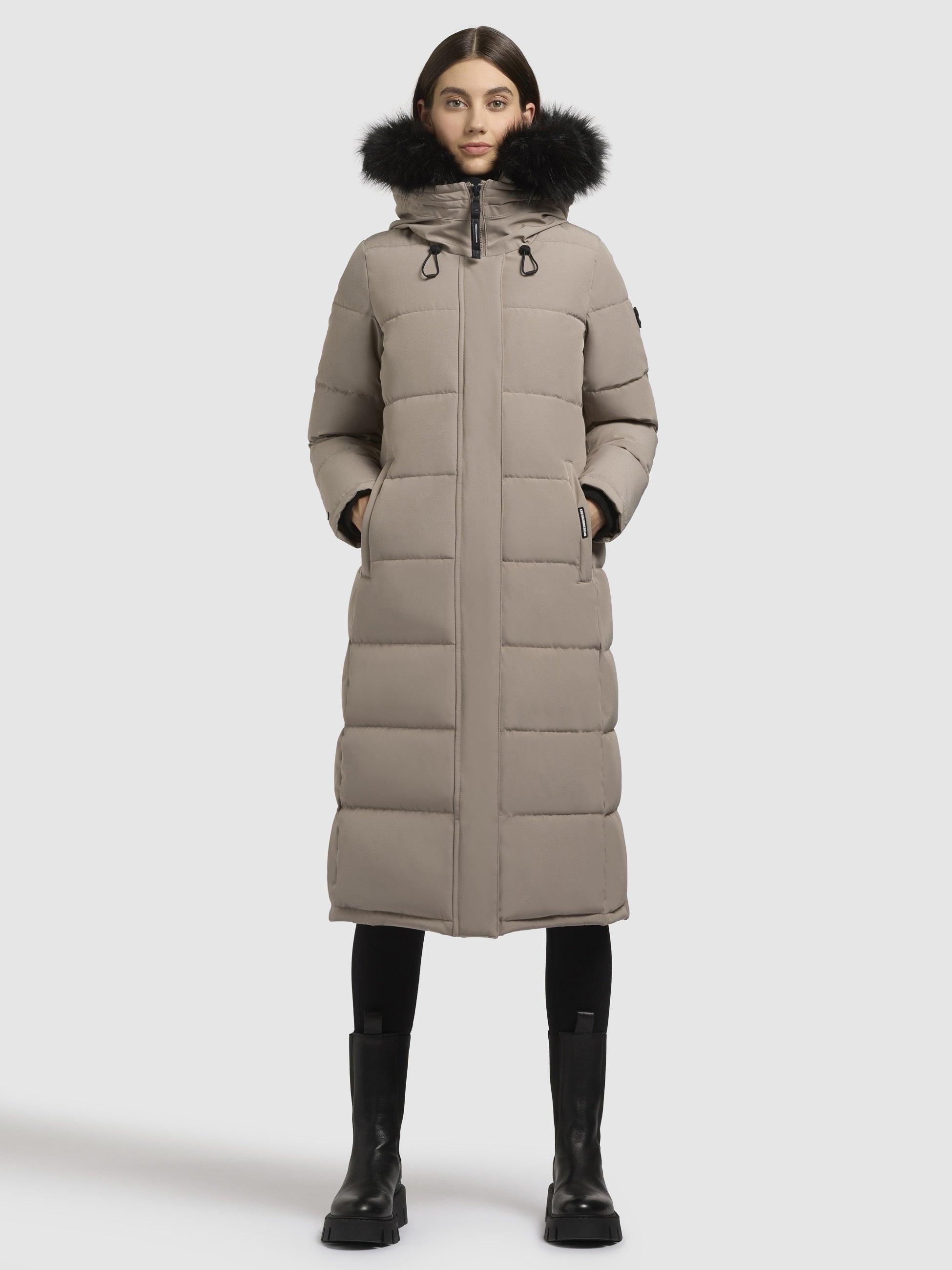 khujo-coat-porde-gray-beige-damen-steppmantel-knielang image 1