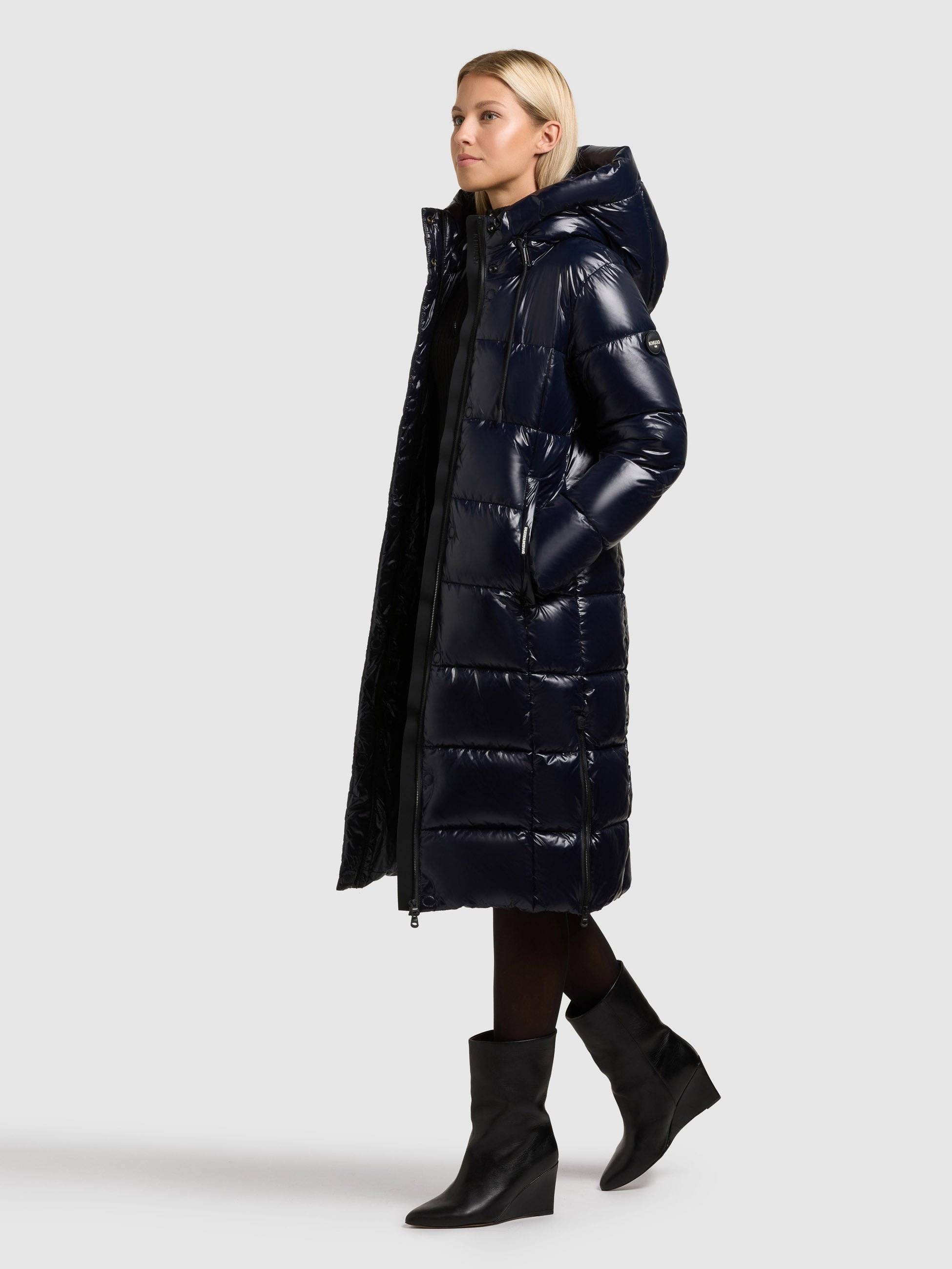 khujo-willa-damen-wintermantel-midnight-blue-knielanger-steppmantel-mit-kapuze-g image 2