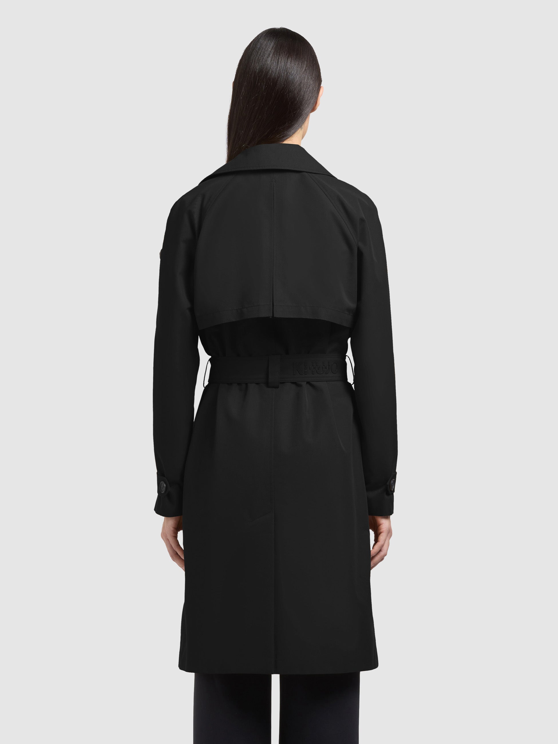 khujo-mantel-rula2-black-doppelreihiger-damen-trenchcoat-aus-baumwollgemisch-mit image 3