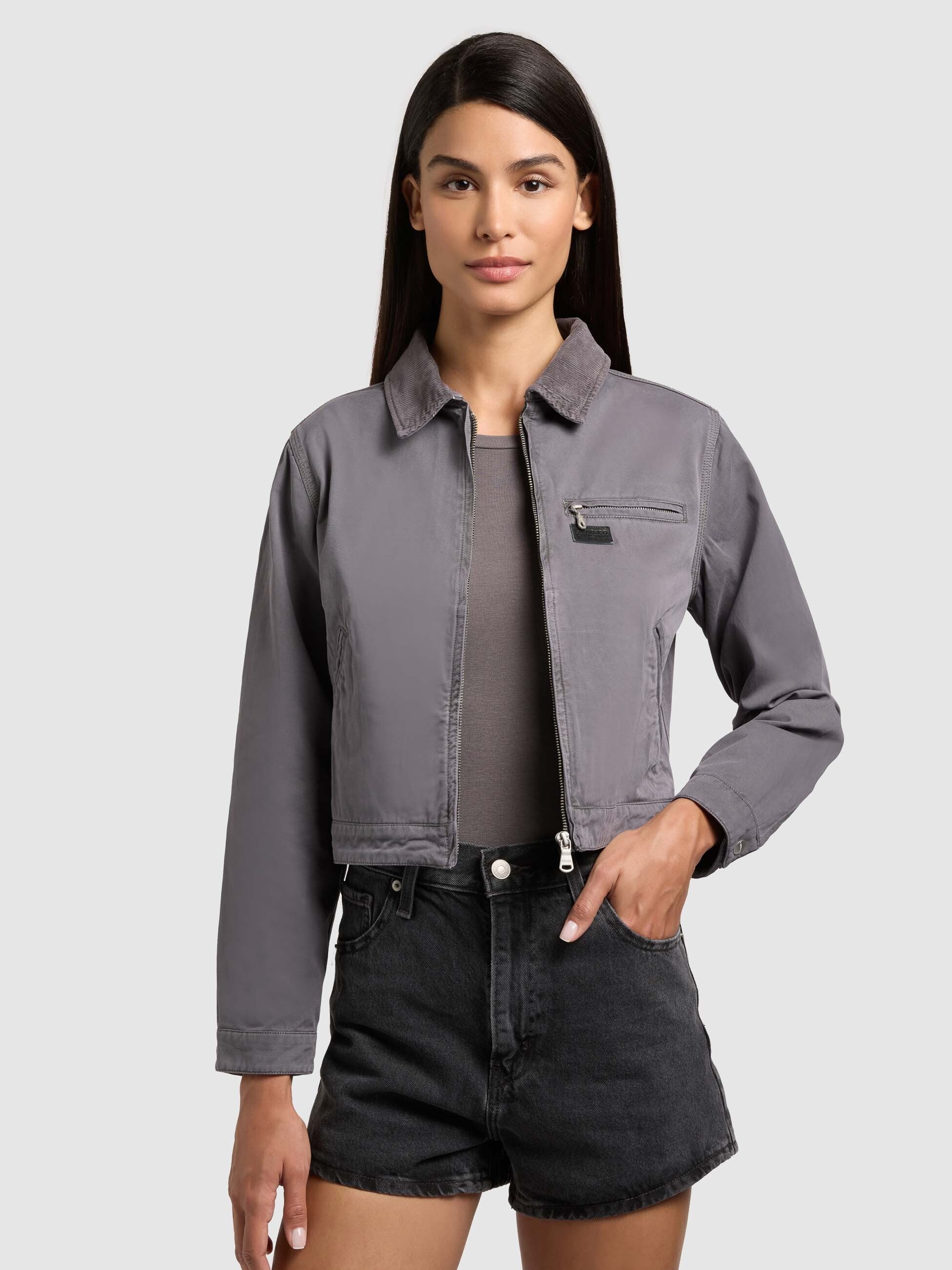 khujo-jacke-georgia-sea-grey-damen-blouson-sommerjacke-cropped image 8