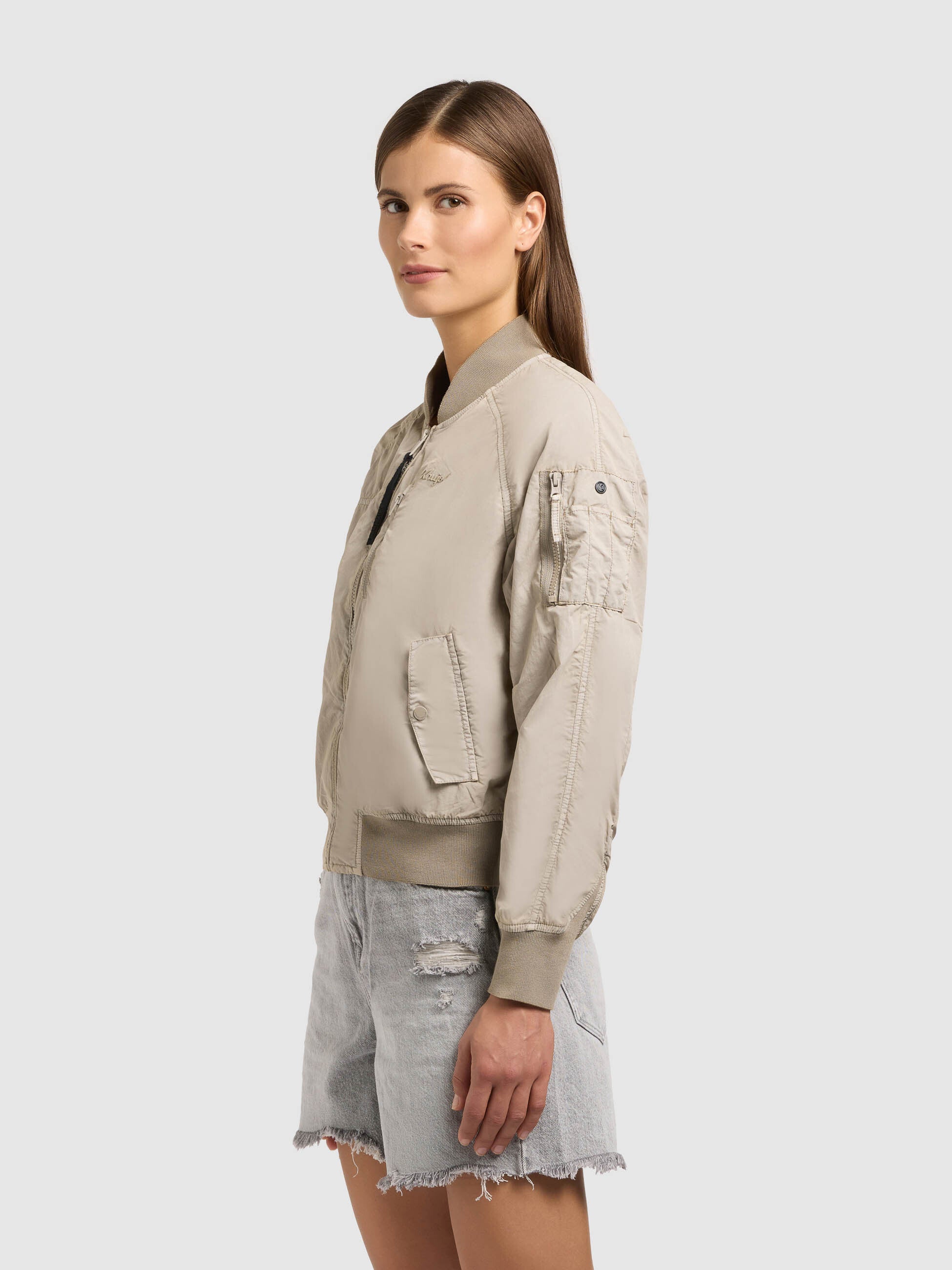 khujo-zaria-damen-bomberjacke-bone-beige-leicht-ungef-ttert-vintage image 5