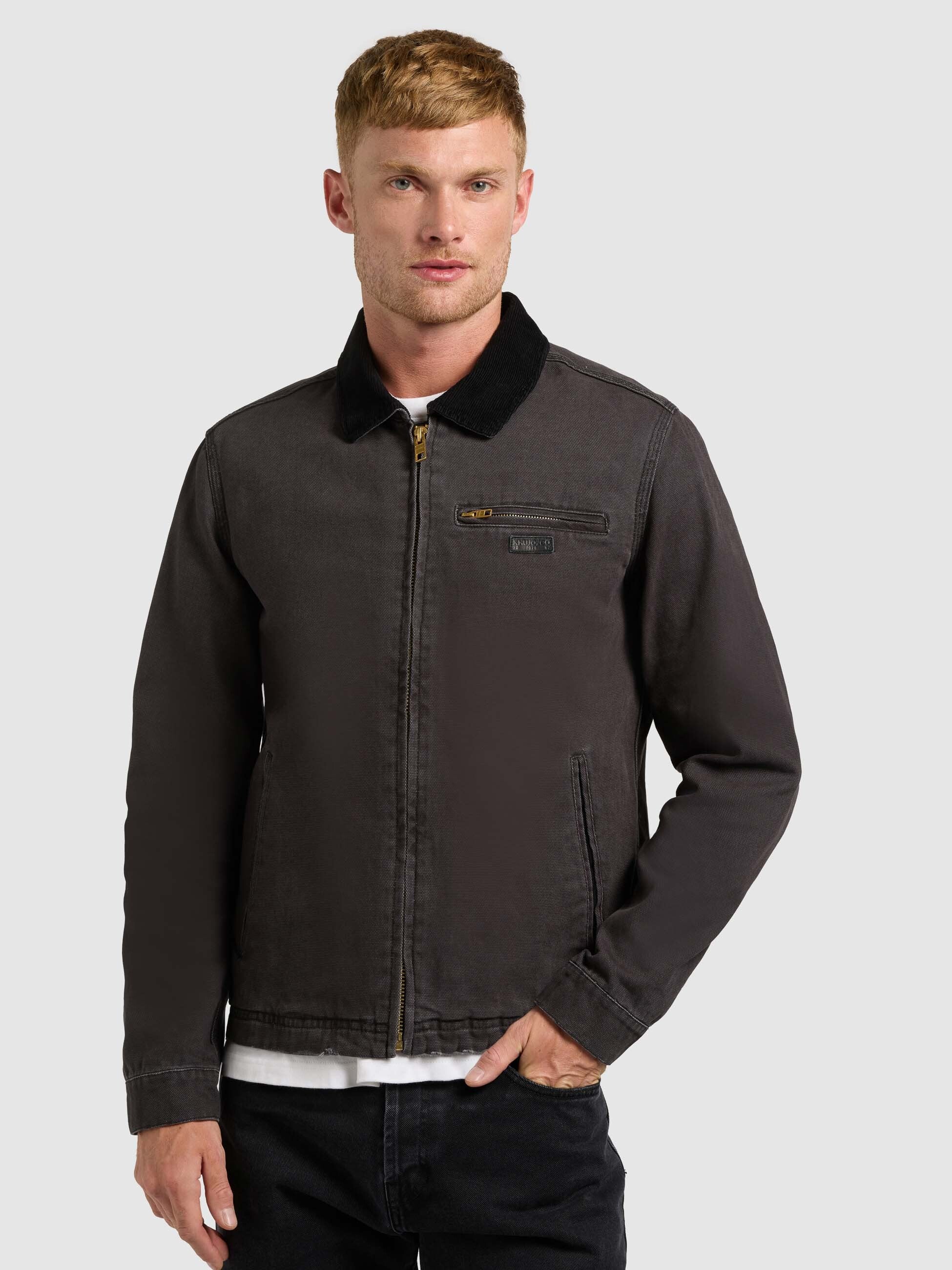 khujo-jacke-deddy-black-workwear-blouson-baumwoll-canvas-damen image 8
