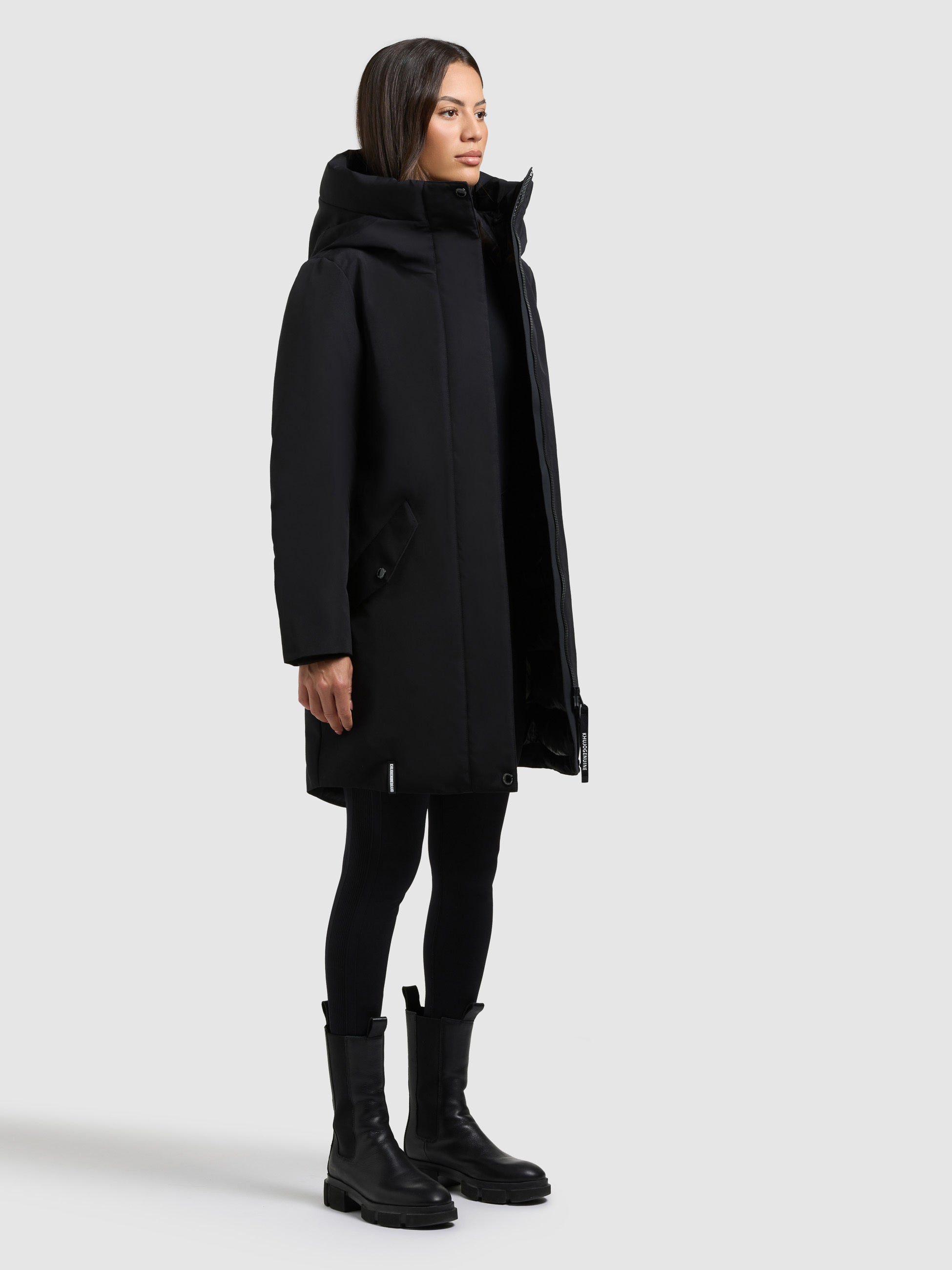 khujo-mantel-diance-black-damen-kurzmantel-slim-fit-wattiert image 6