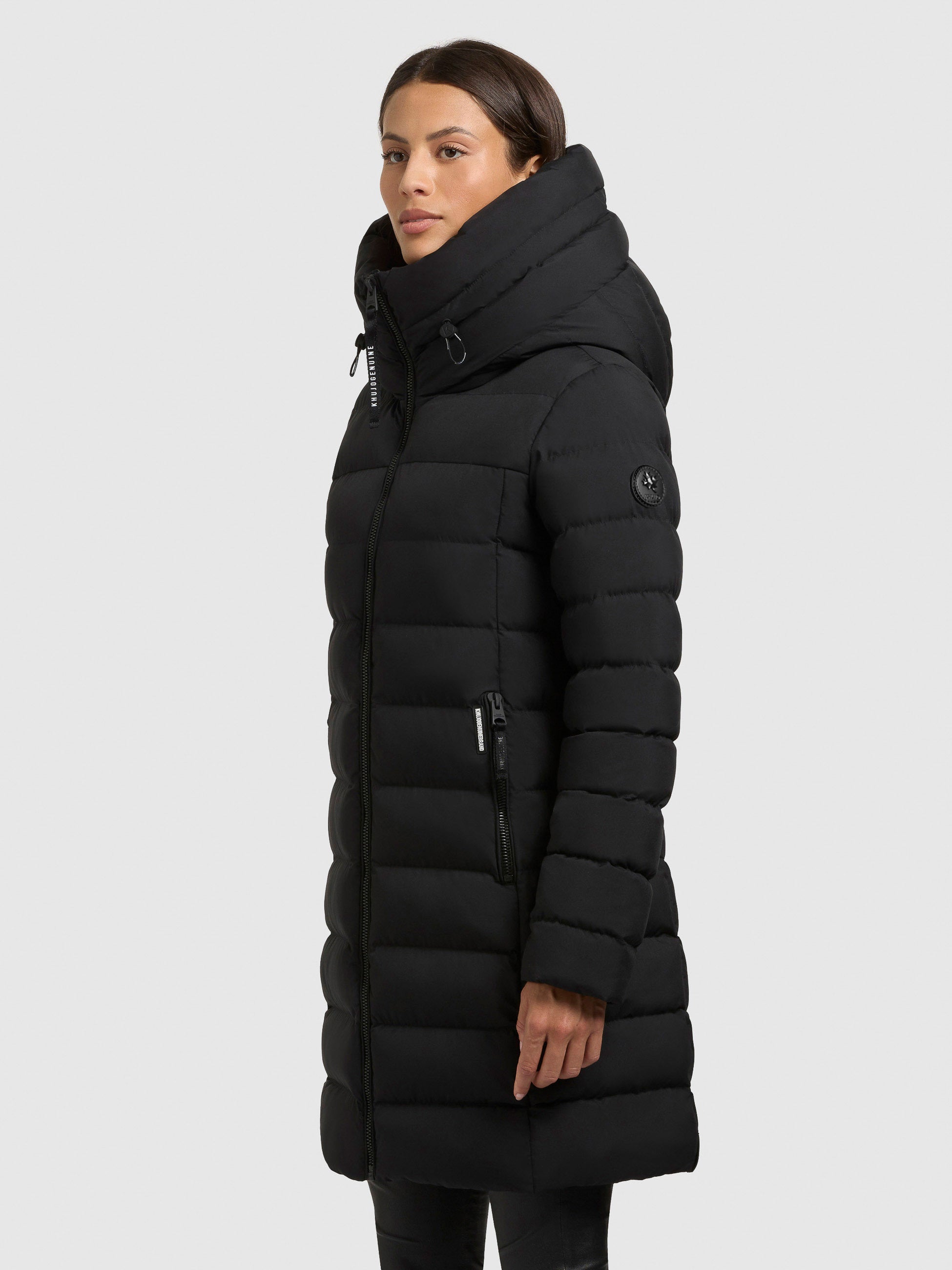 khujo-jacke-nekar-black-kurze-steppjacke-damen-mit-kapuze image 5