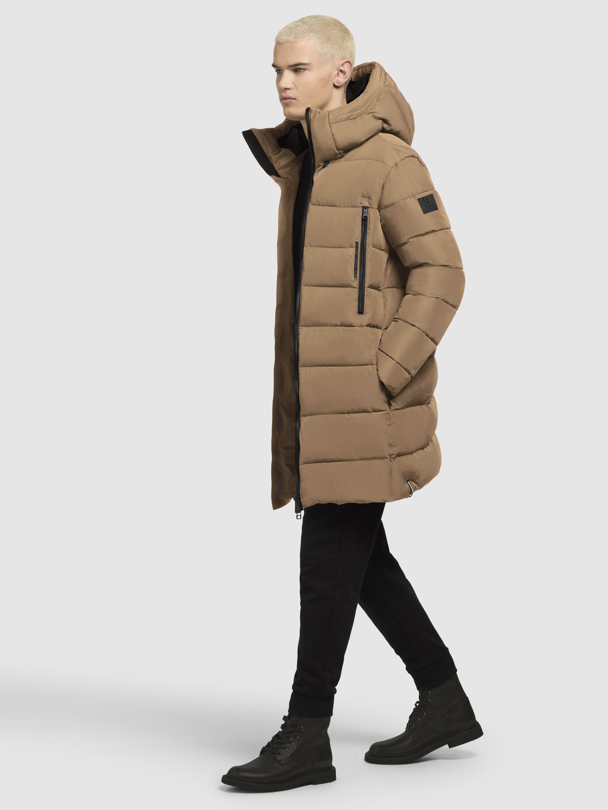 khujo-mantel-unker-hellbraun-gesteppter-parka-loose-fit image 2