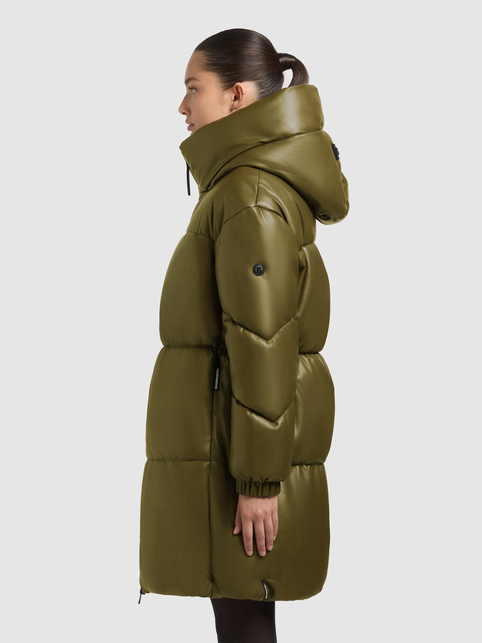 khujo-mantel-lorsa-olive-damen-wintermantel-loose-fit-in-lederoptik image 5