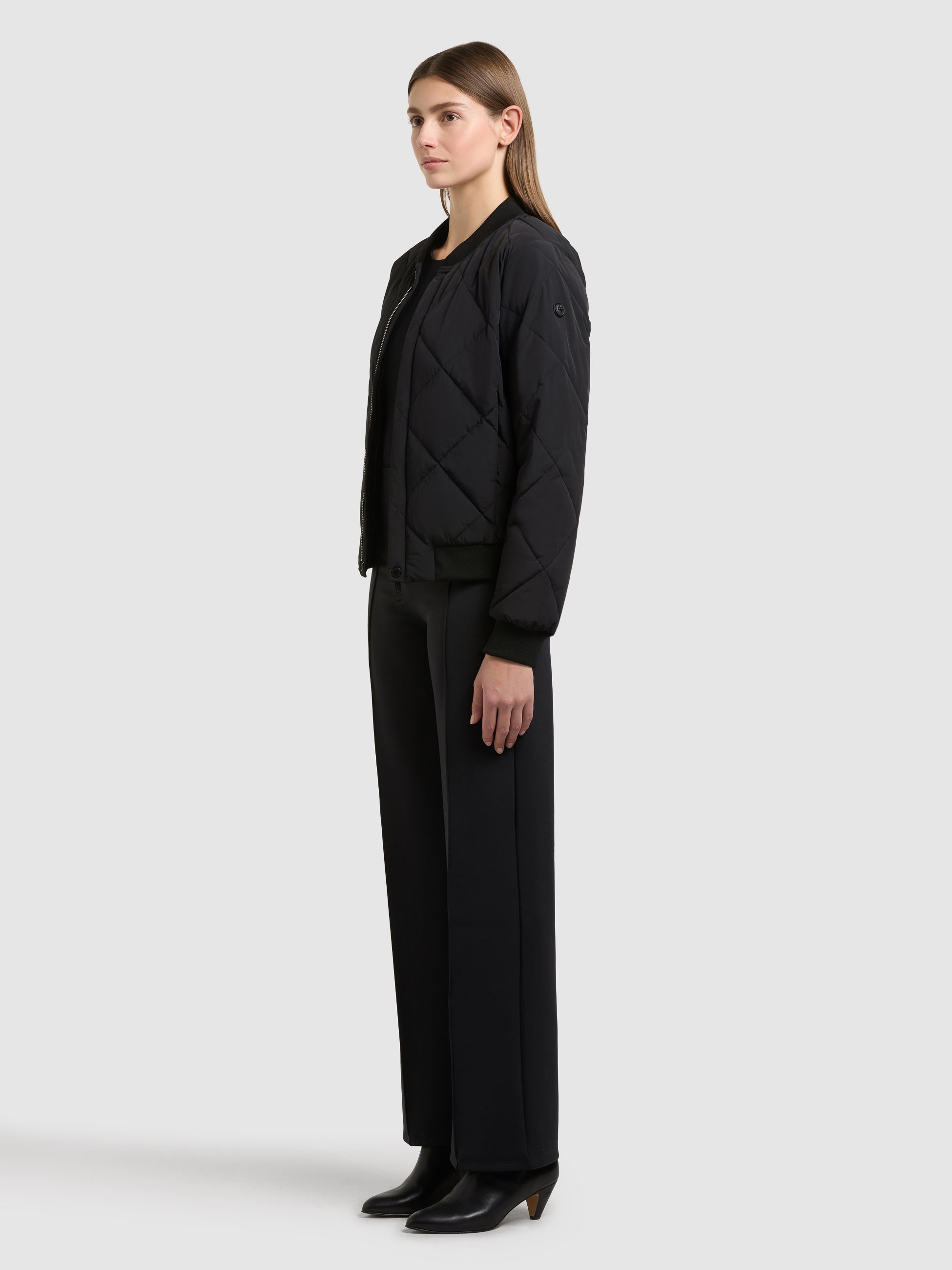 khujo-jacke-ange2-black-damen-bomberjacke-stepp-kurz image 6