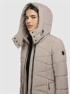 khujo-coat-fitt3-gray-beige-damen-steppmantel-regular-fit image 7