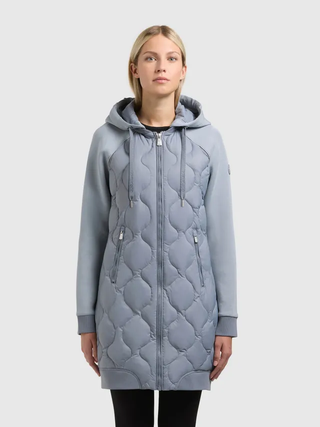 khujo-mantel-nora-misty-blue-steppmantel-materialmix-bergang image 1