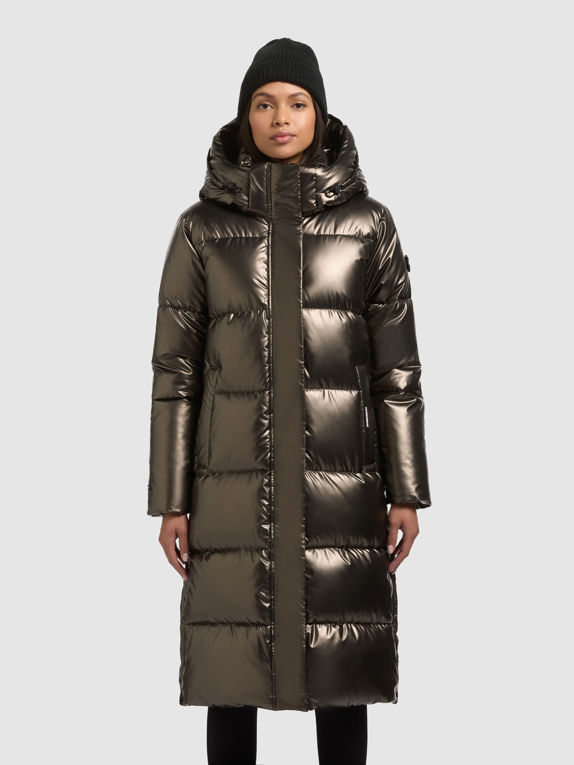 khujo-mantel-rachel2-shiny-steppmantel-cane-brown-damen image 4