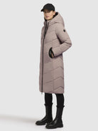 khujo-coat-aribay5-taupe-steppmantel-mit-strick image 5