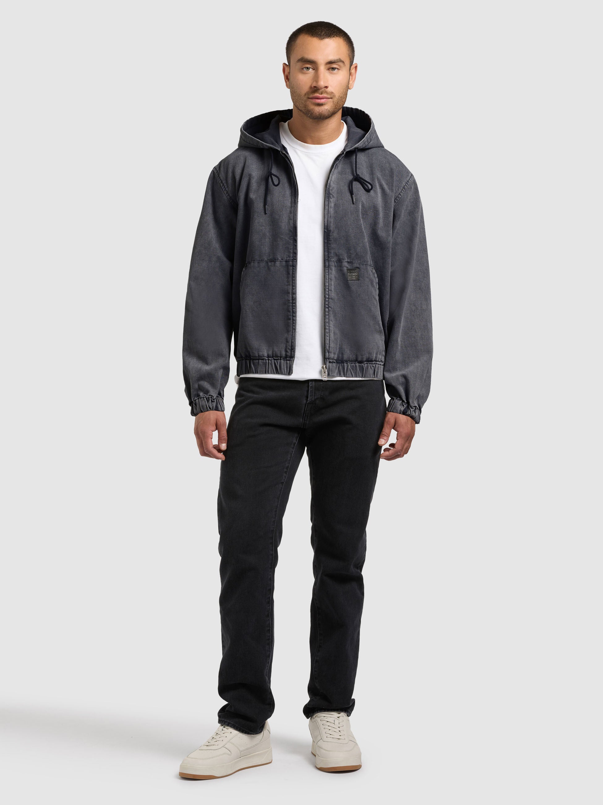 khujo-jacke-darrel-oxford-blue-kapuzenjacke-aus-baumwoll-canvas image 7