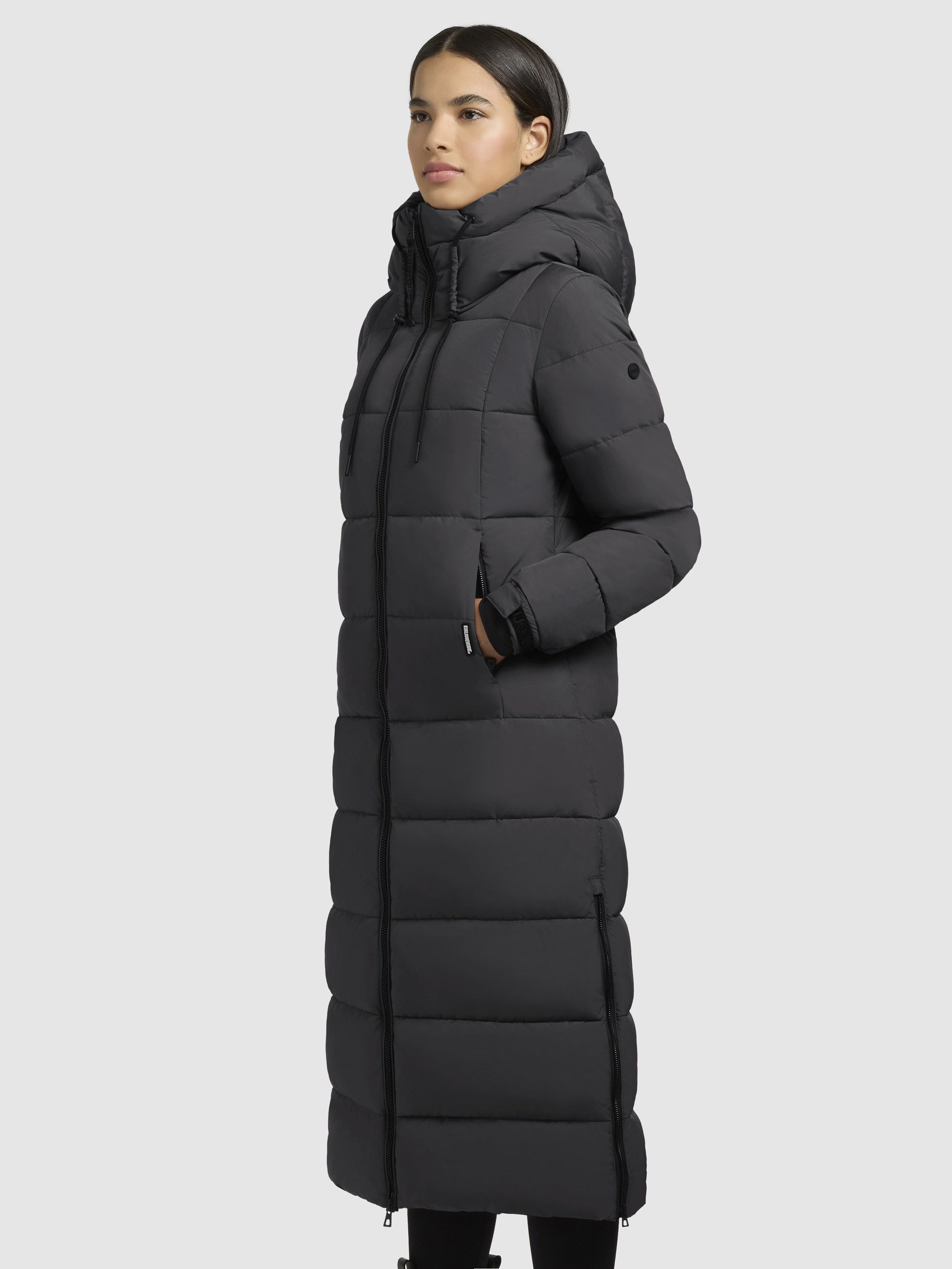 khujo-mantel-deria3-dunkelgrau-knielanger-steppmantel-slim-fit image 5