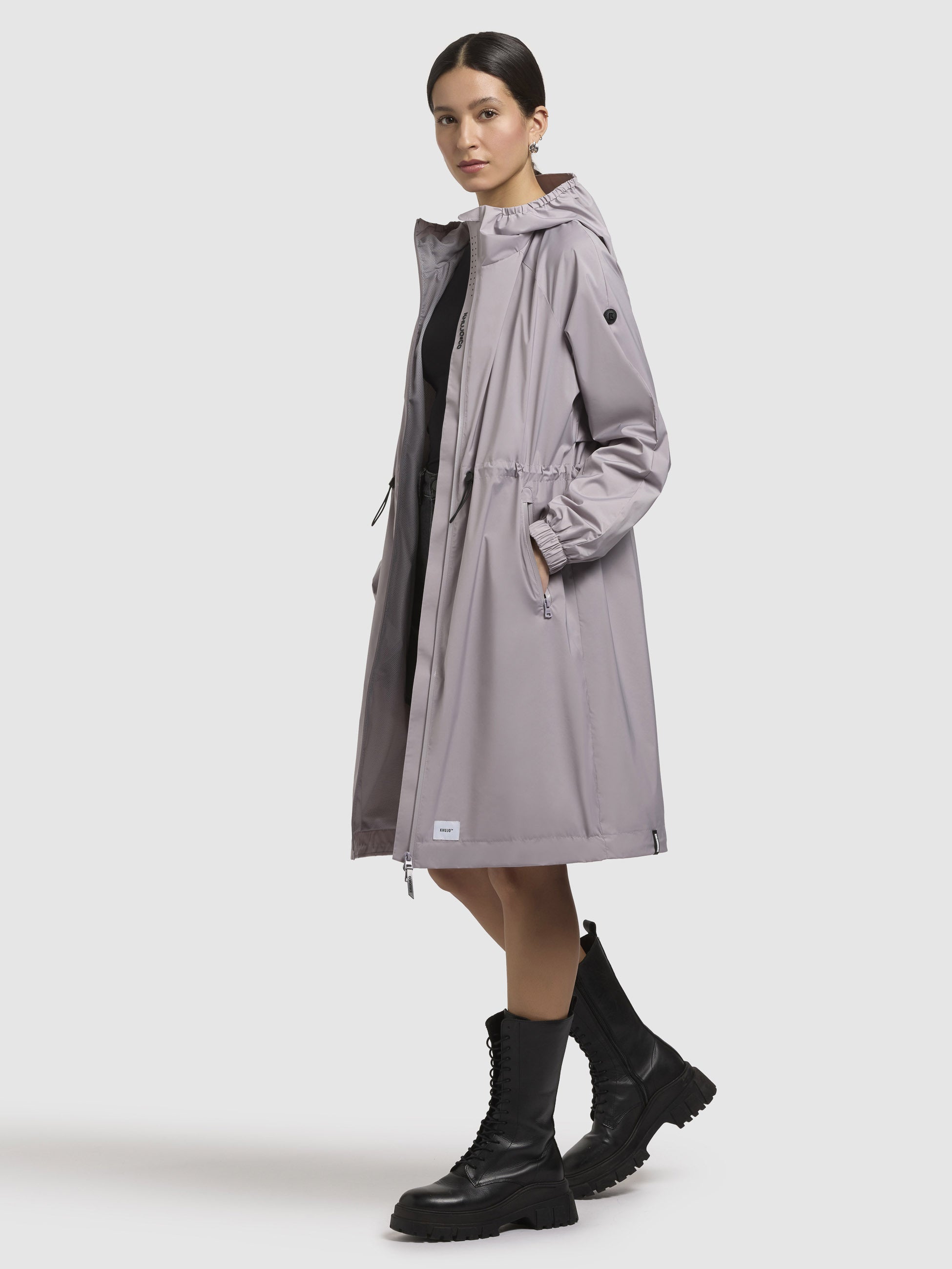 khujo-mantel-tuuli-graulila-damen-kurzmantel-windbreaker image 2
