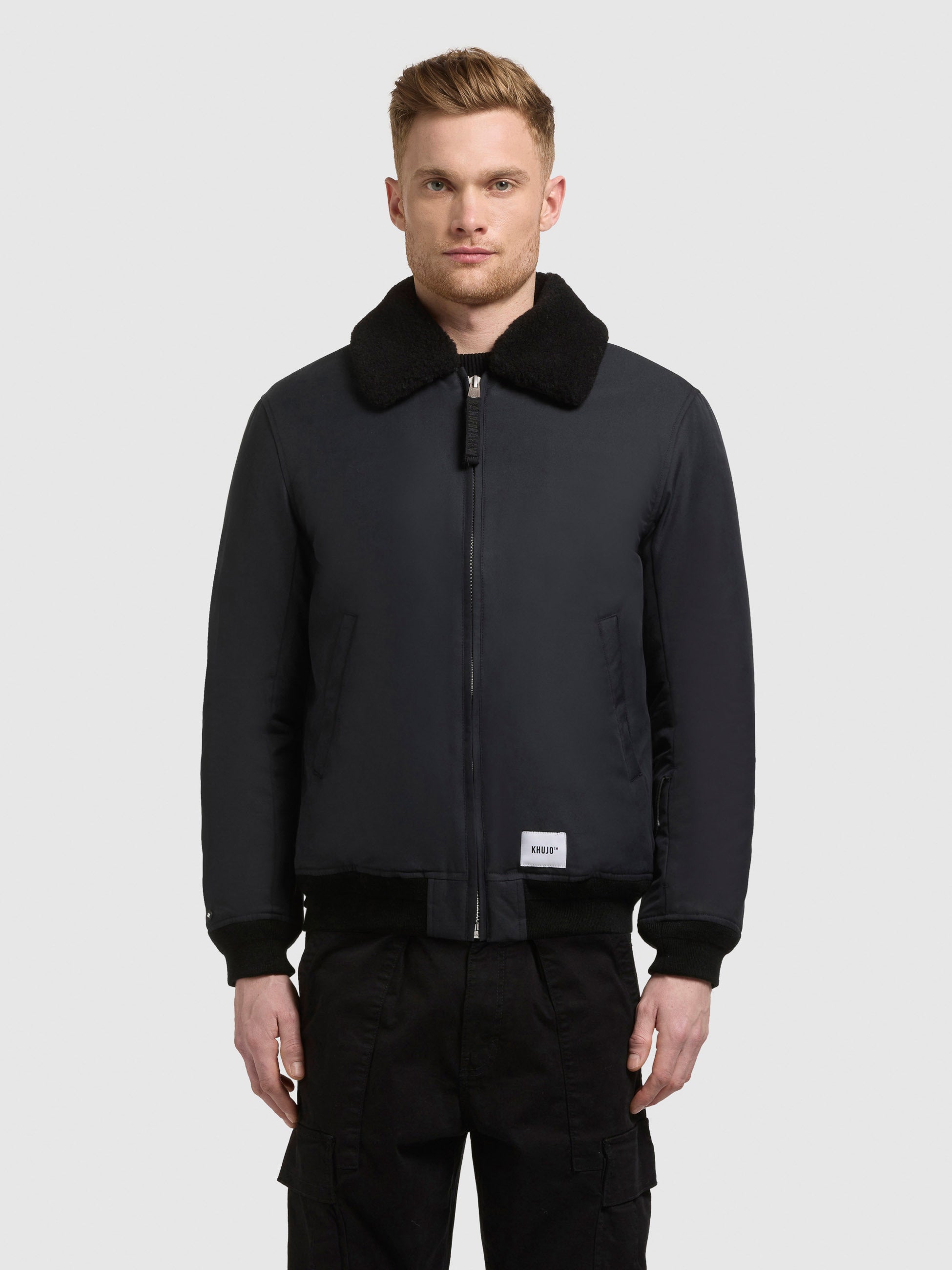 khujo-amos-blousonjacke-port-blue-herren-fliegerjacke image 4