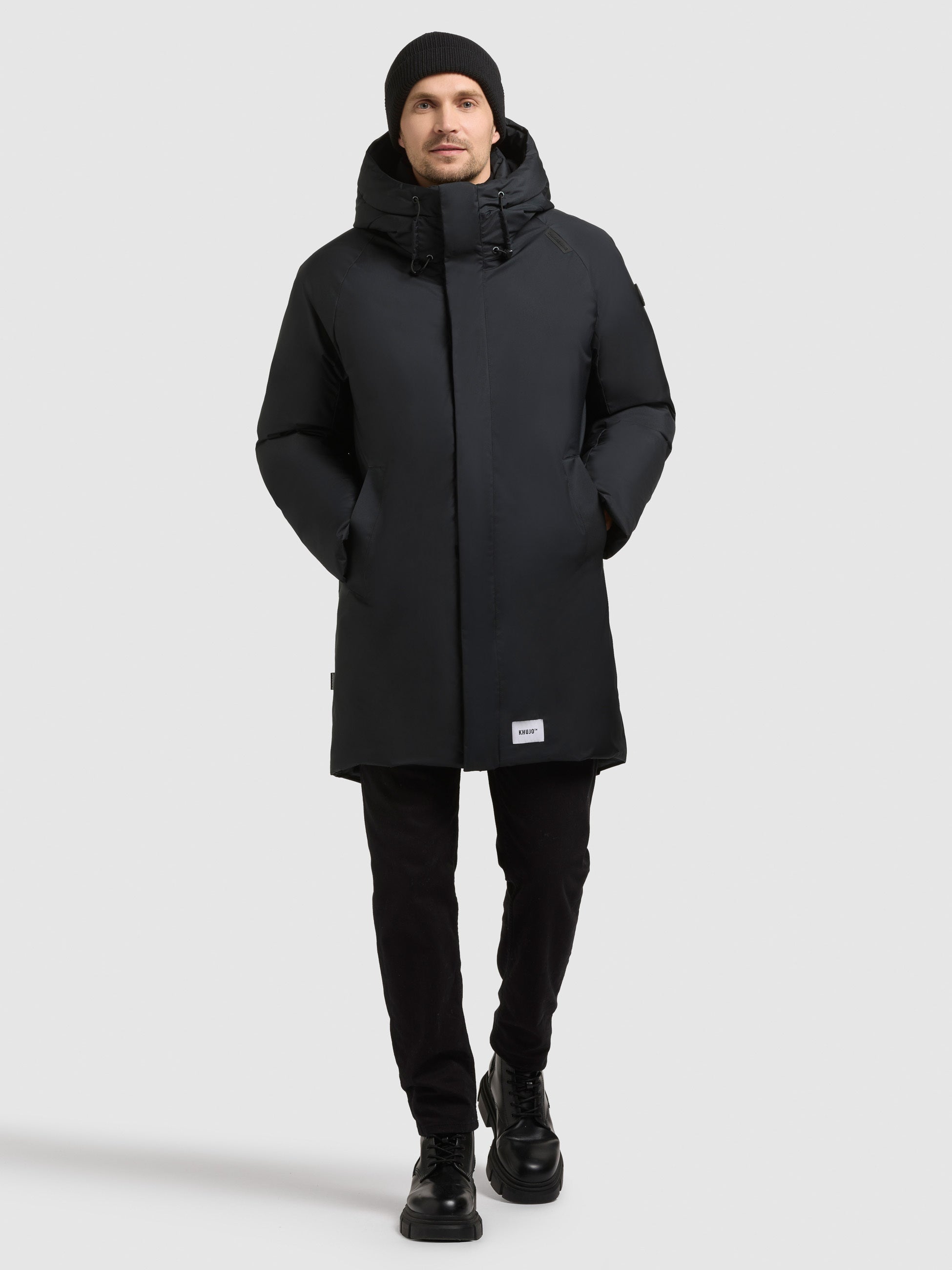 khujo-coat-kenji-obrage-gray-parka-mit-verl-ngertem-r-cken image 1