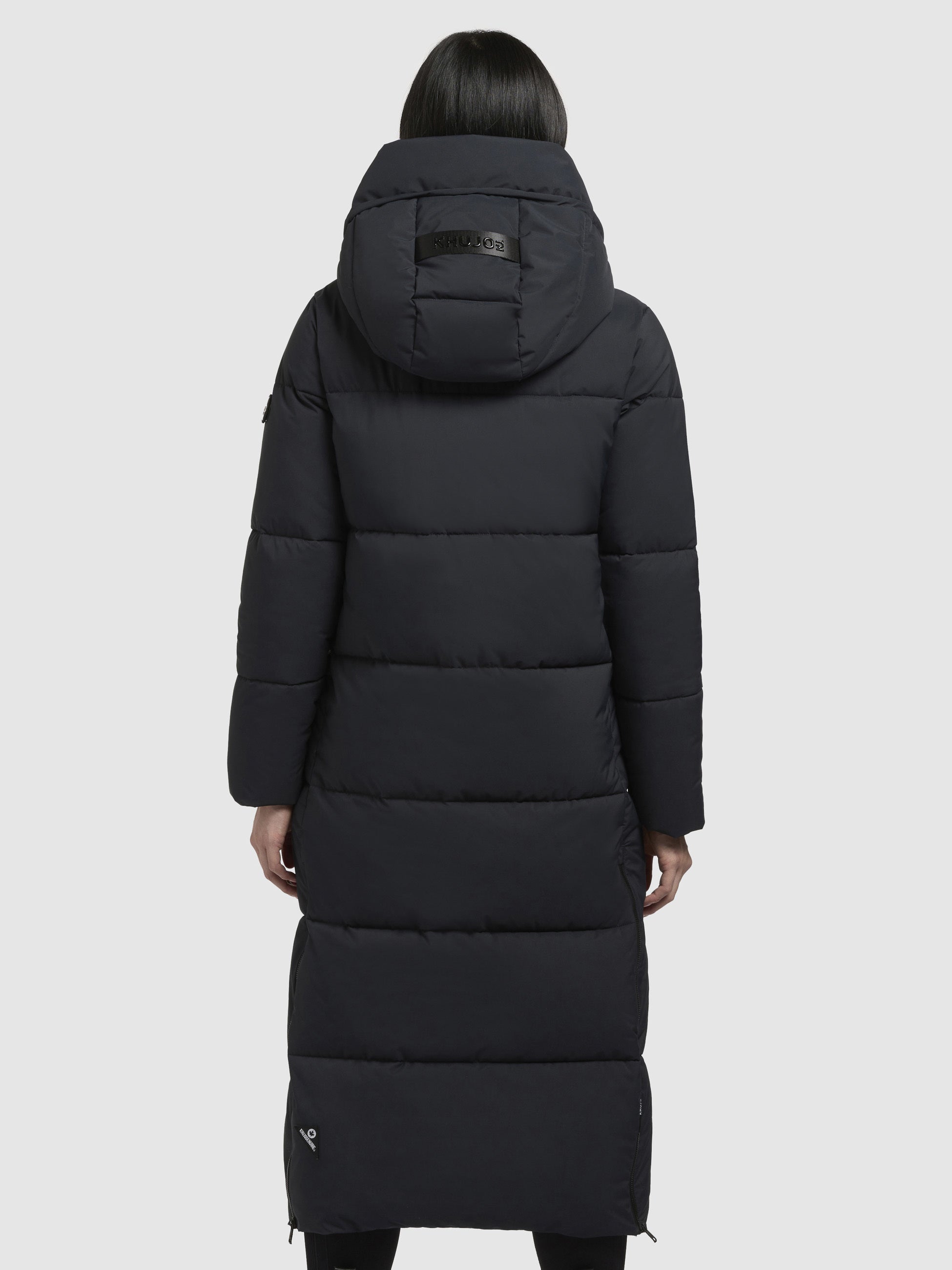khujo-mantel-rubina-matt-dunkelblau-wadenlang-loose-fit image 3