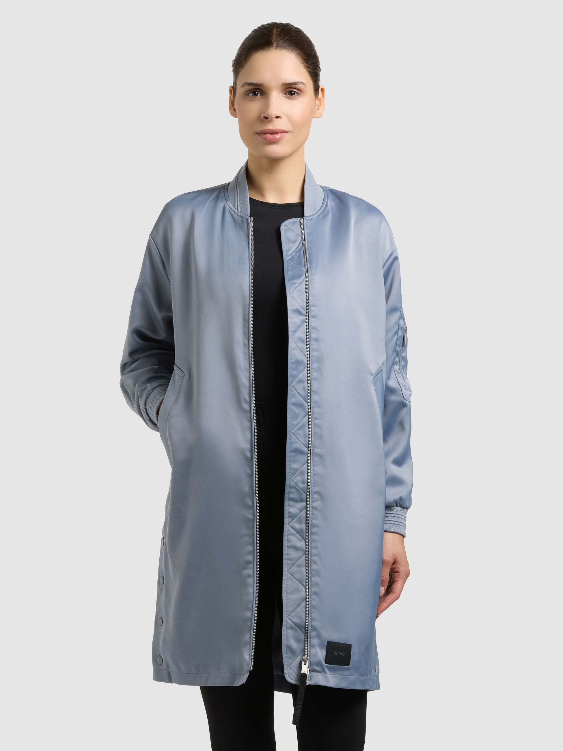 khujo-mantel-tindra-blousonmantel-misty-blue-damen image 1