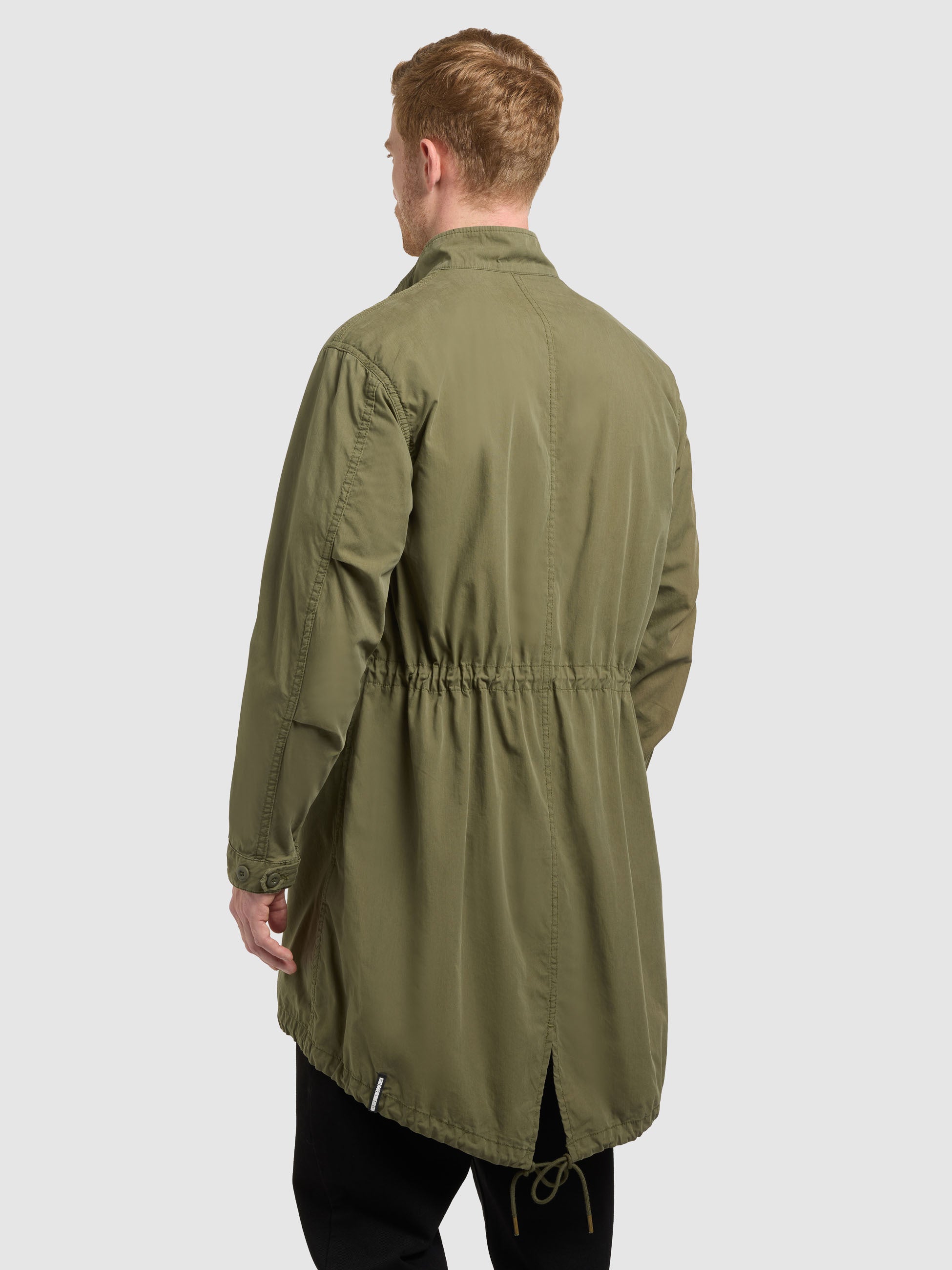 khujo-vito-mantel-olive-langer-sommerparka-herren-military image 7