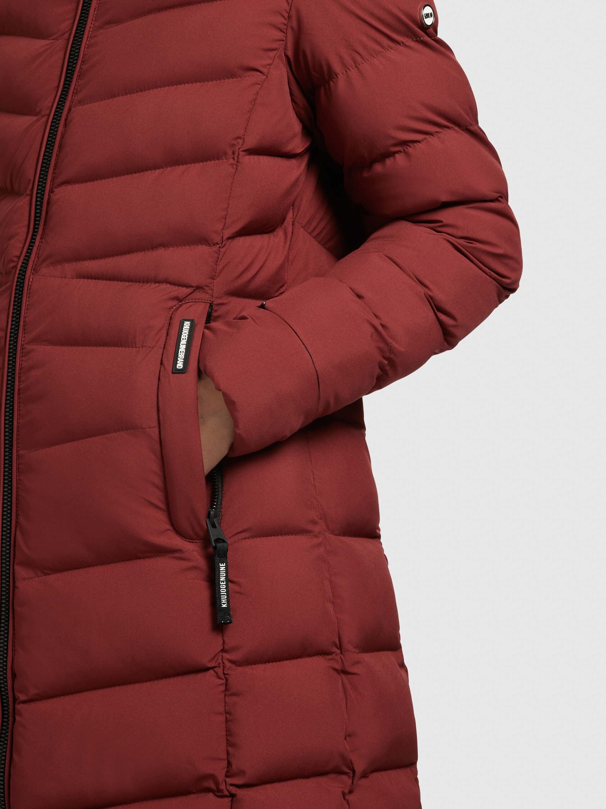 khujo-jacke-tuhani2-matt-rostrot-damen-steppjacke-leicht image 7