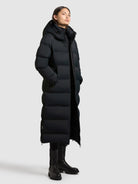 khujo-coat-larea4-black-wadenlanger-damen-steppmantel-regular-fit-mit-kapuze image 6