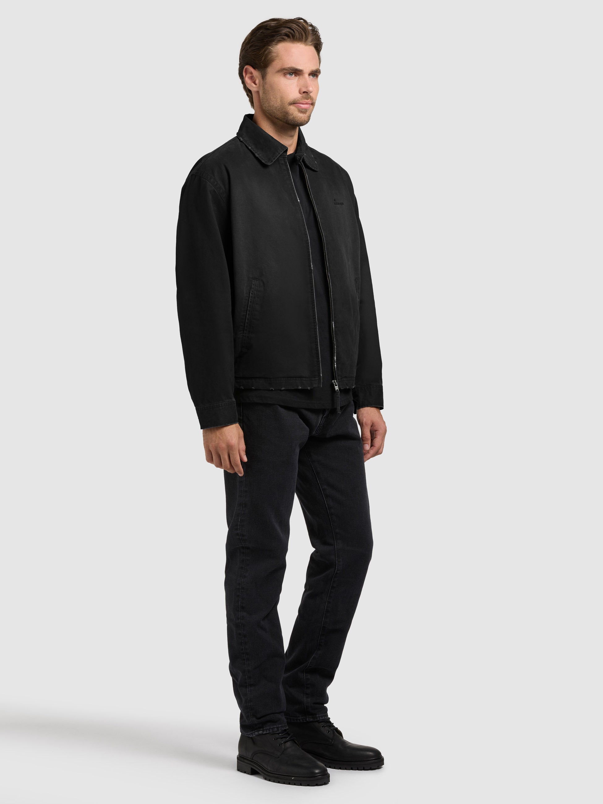 khujo-blouson-noam-black-herren-used-look-jacke-loose-fit image 6