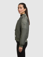 khujo-jacke-kasia-sage-green-bomber-steppjacke-im-loose-fit image 5