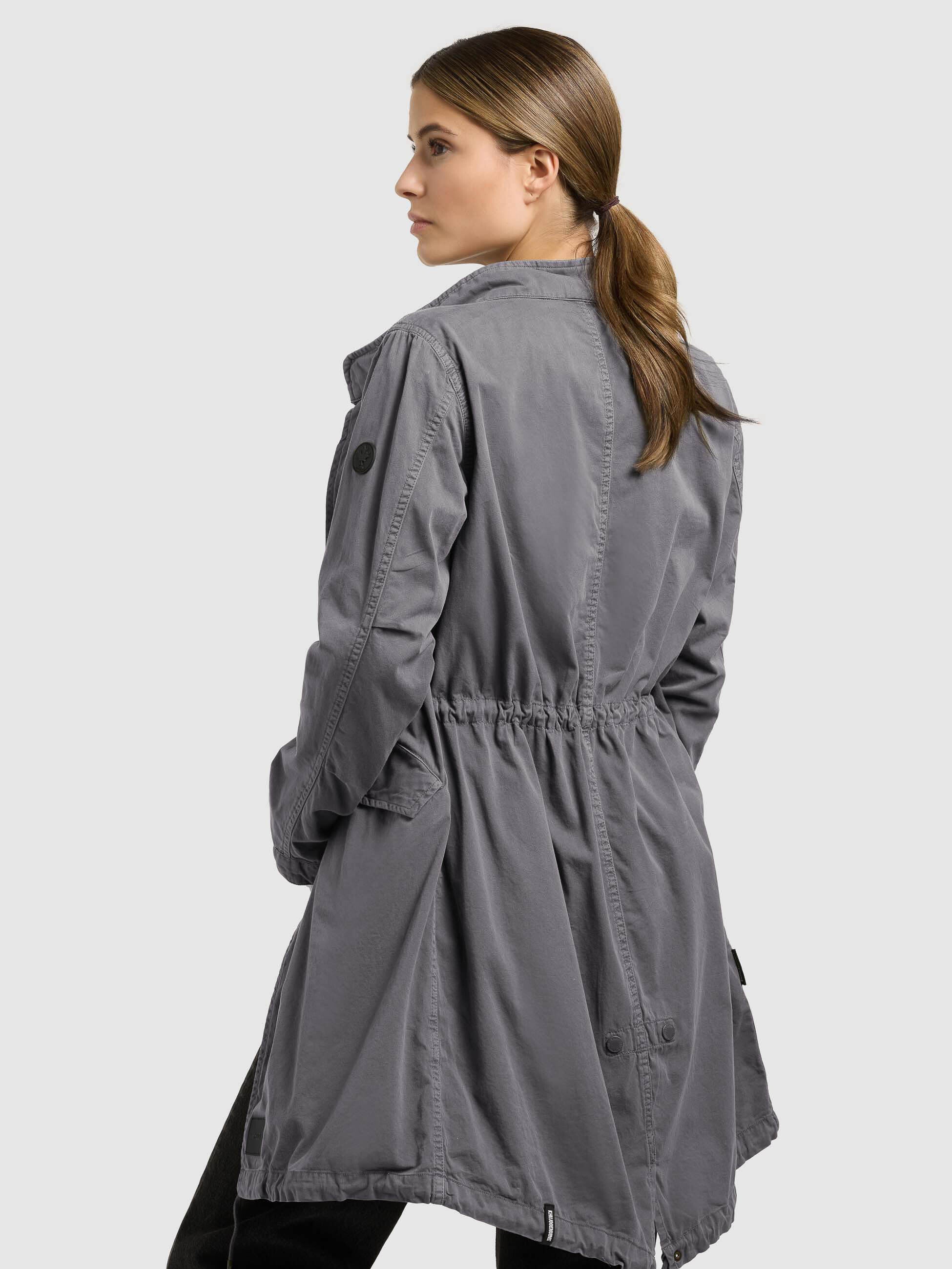 khujo-mantel-theres-slate-grey-damen-parka-regular-fit-baumwoll-twill image 6