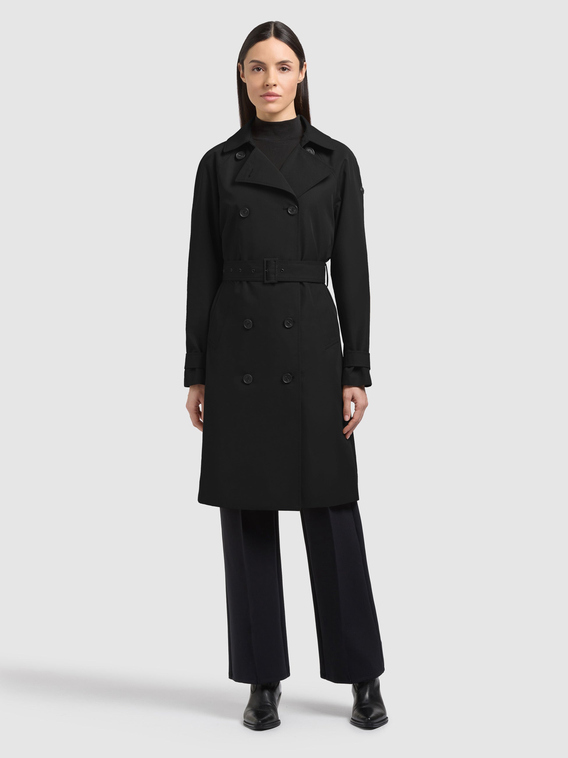 khujo-mantel-rula2-black-doppelreihiger-damen-trenchcoat-aus-baumwollgemisch-mit image 7
