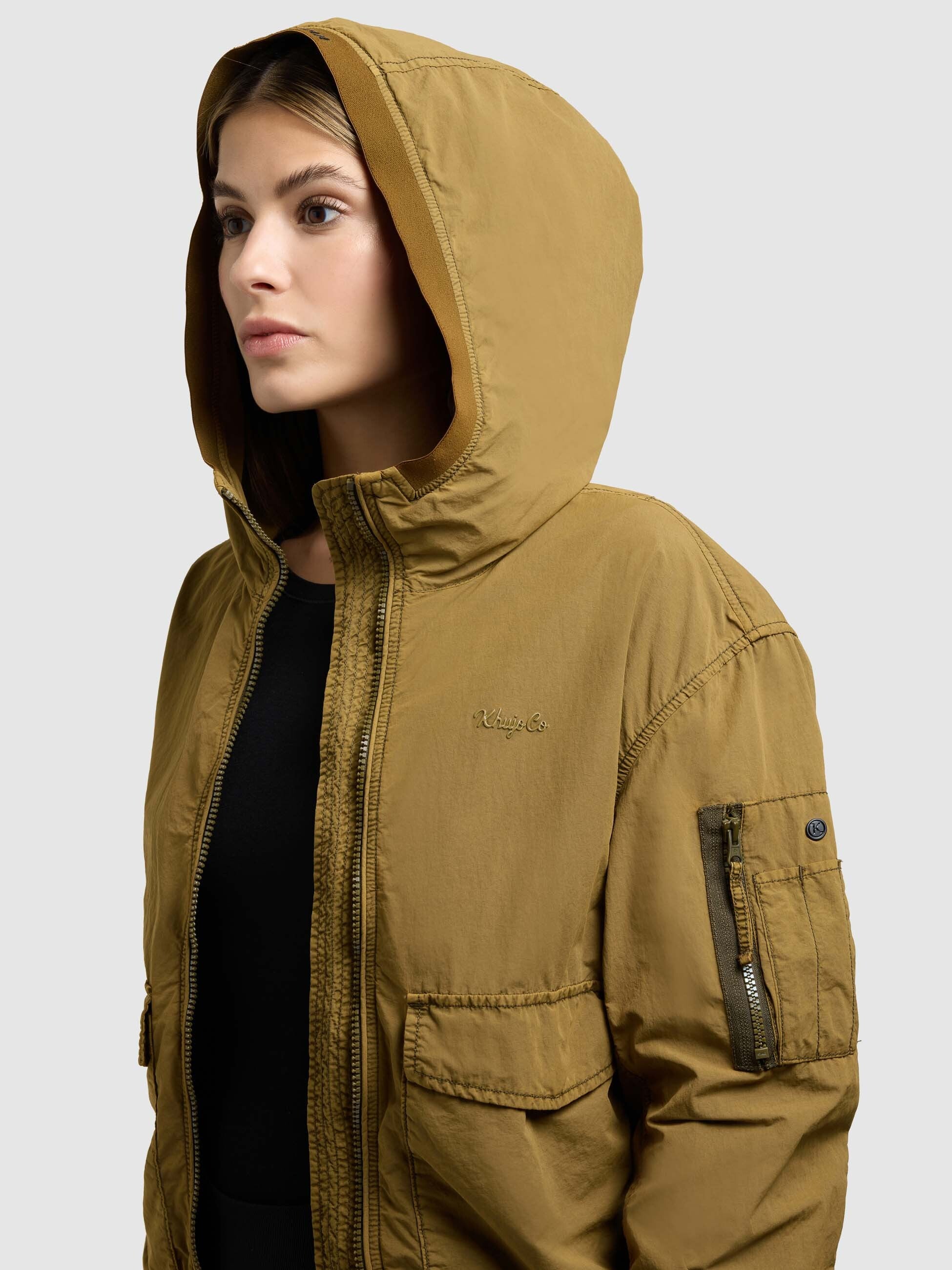 khujo-vona-damen-bomberjacke-canary-green image 7