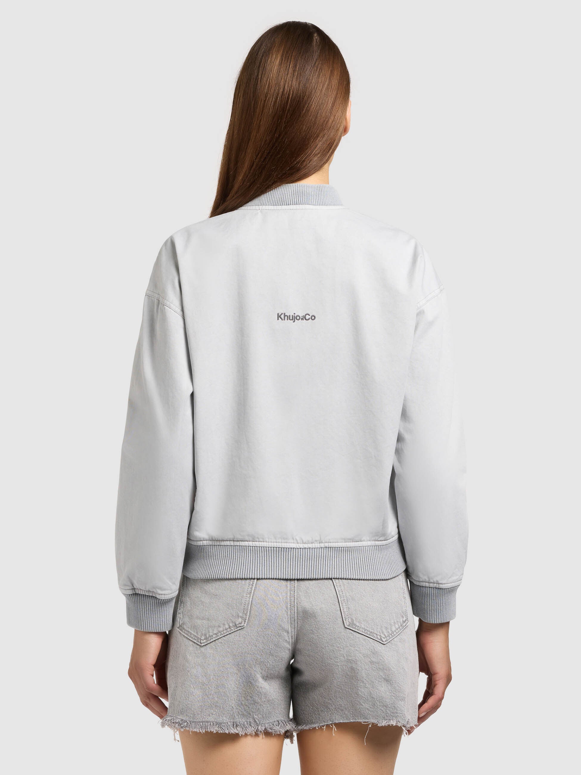 khujo-jacke-inie-light-grey-blouson-aus-baumwoll-twill-regular-fit image 3