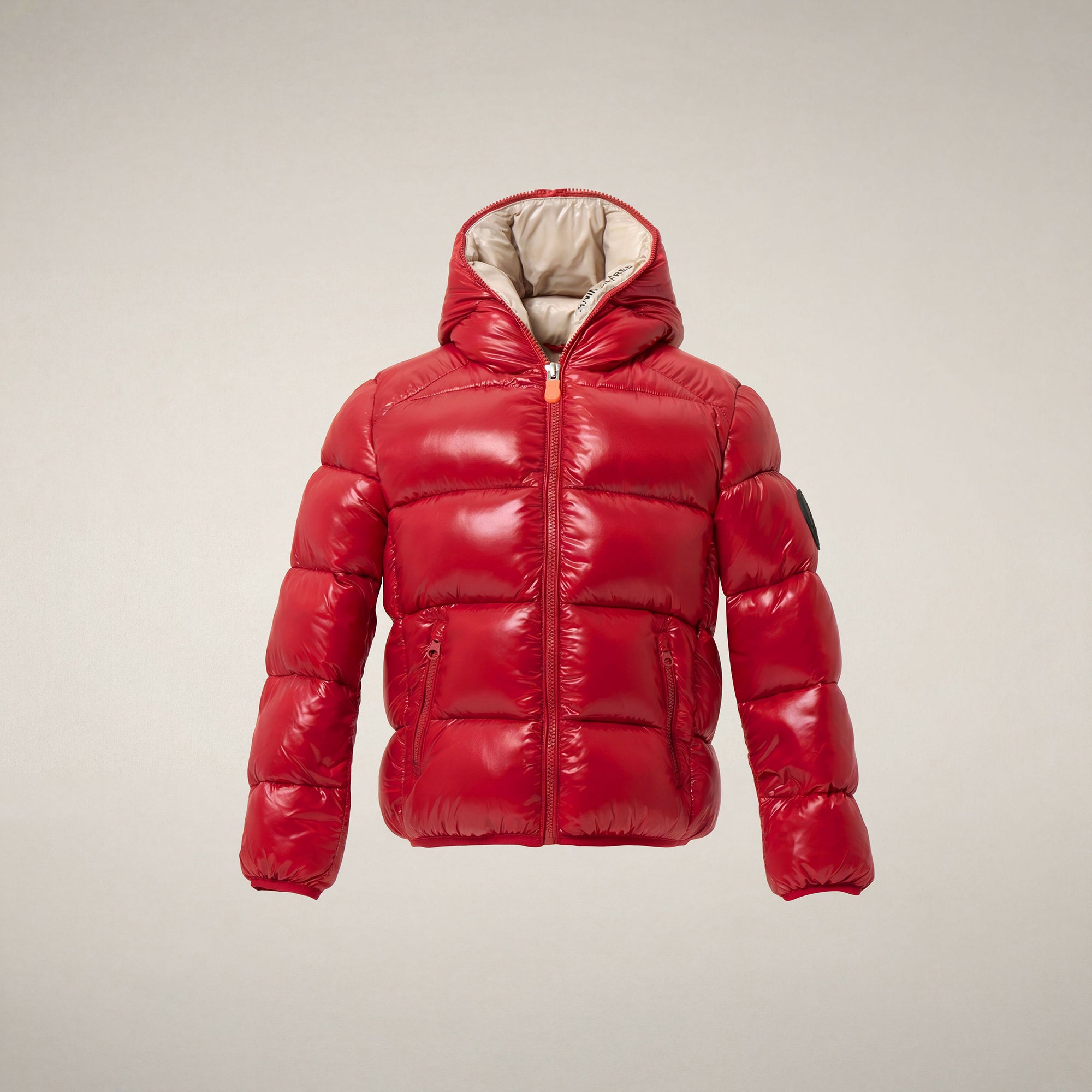 save-the-duck-artie-jungen-pufferjacke-mit-kapuze-dunkelrot-glanz image 1