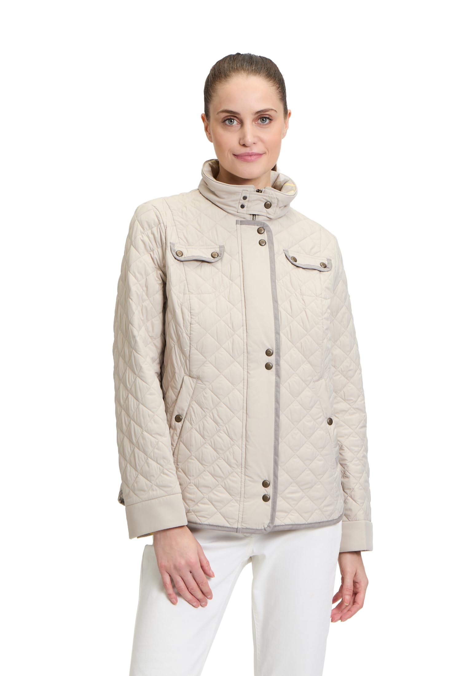 gil-bret-damen-steppjacke-9005-5227-karo-materialmix-mit-lederimitat-wattiert image 8
