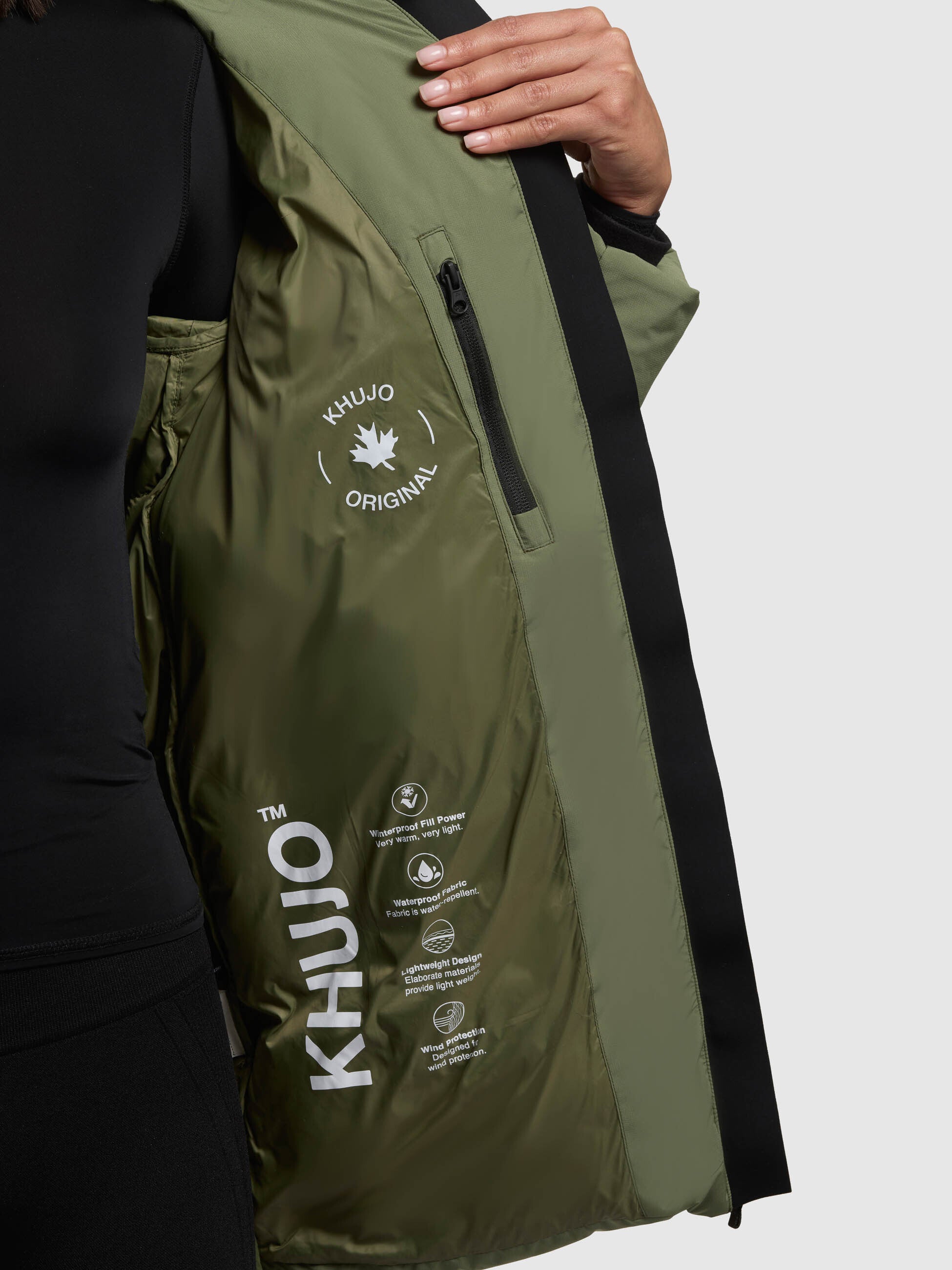 khujo-jacke-drown-matt-fern-green-damen-steppjacke-loose-fit image 8