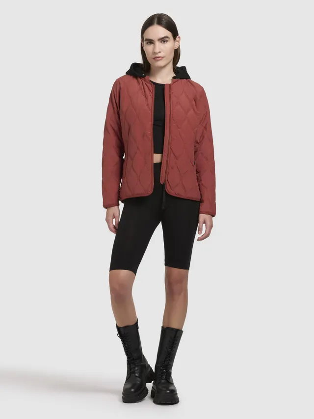 khujo-malar-damen-jacke-rotbraun-h-ftlang-bomber image 1
