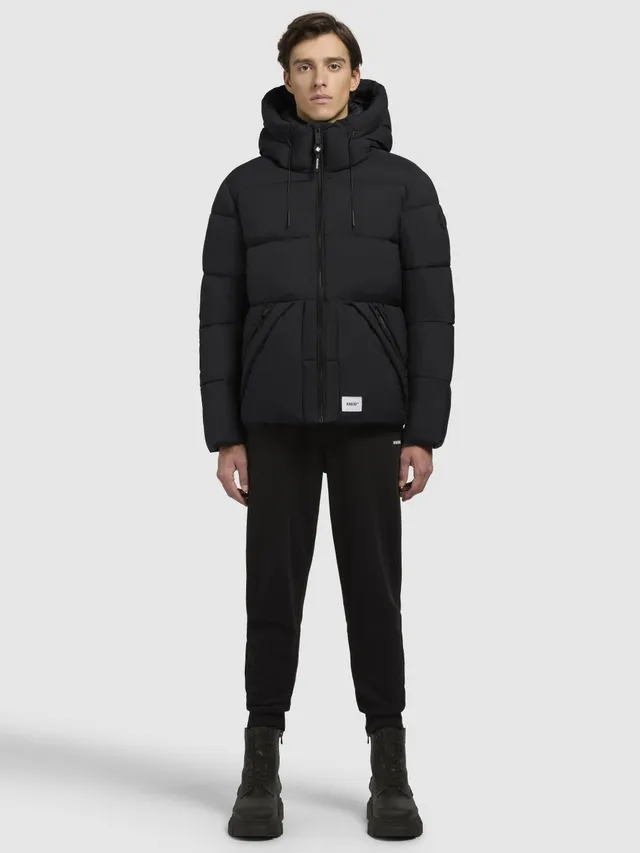 khujo-bela-matt-jacke-schwarz-gesteppte-winterjacke-h-ftlang-mit-kapuze image 1