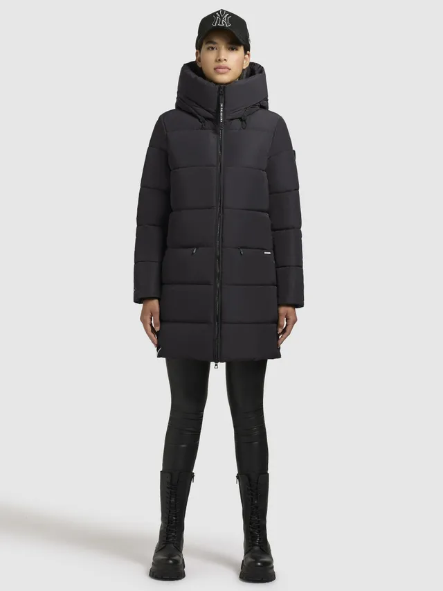 khujo-mantel-phia-dunkelgrau-wintermantel-damen-loose-fit-wattiert image 1