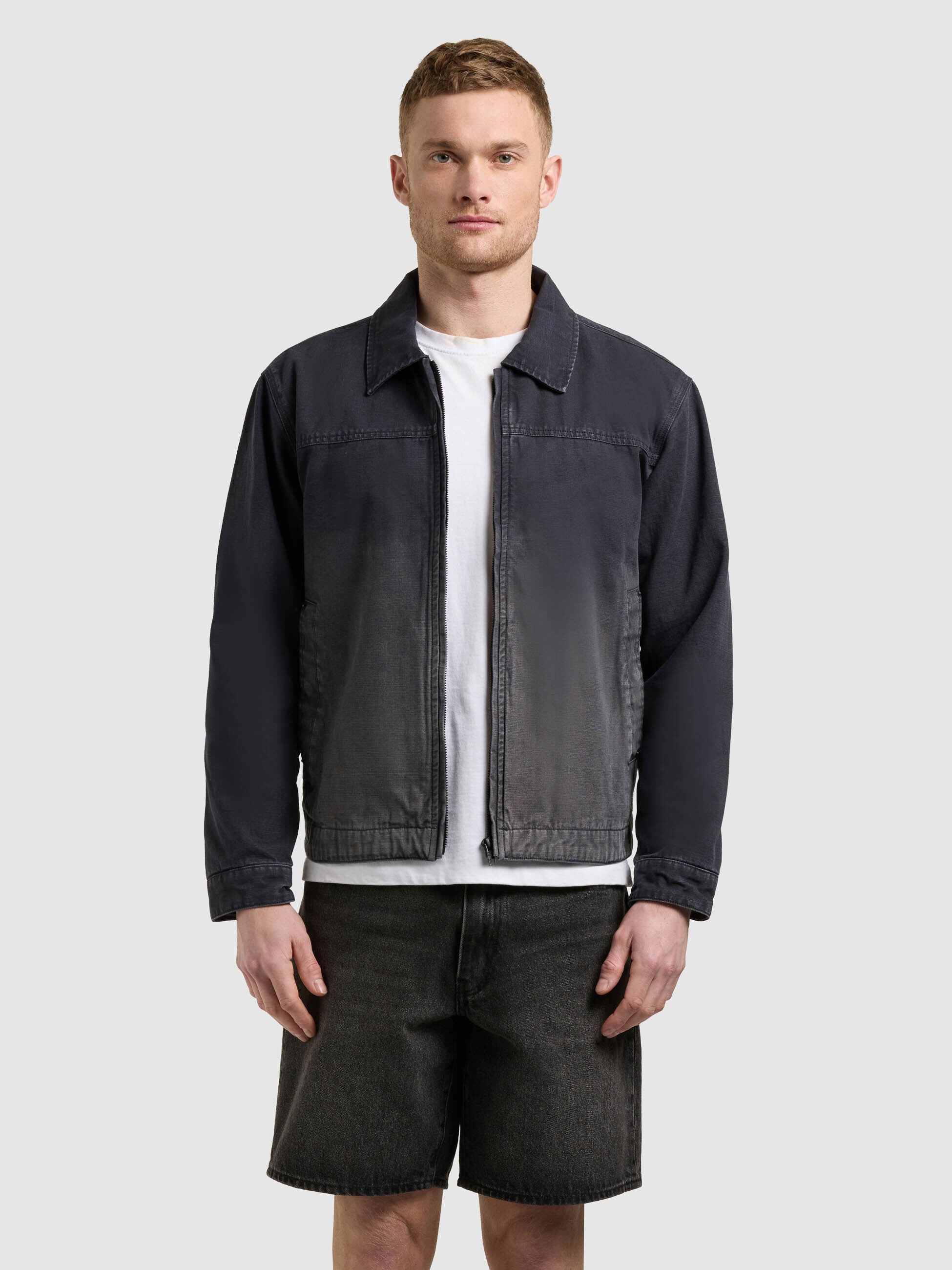khujo-jacke-brave-black-damen-blouson-harrington-canvas image 1