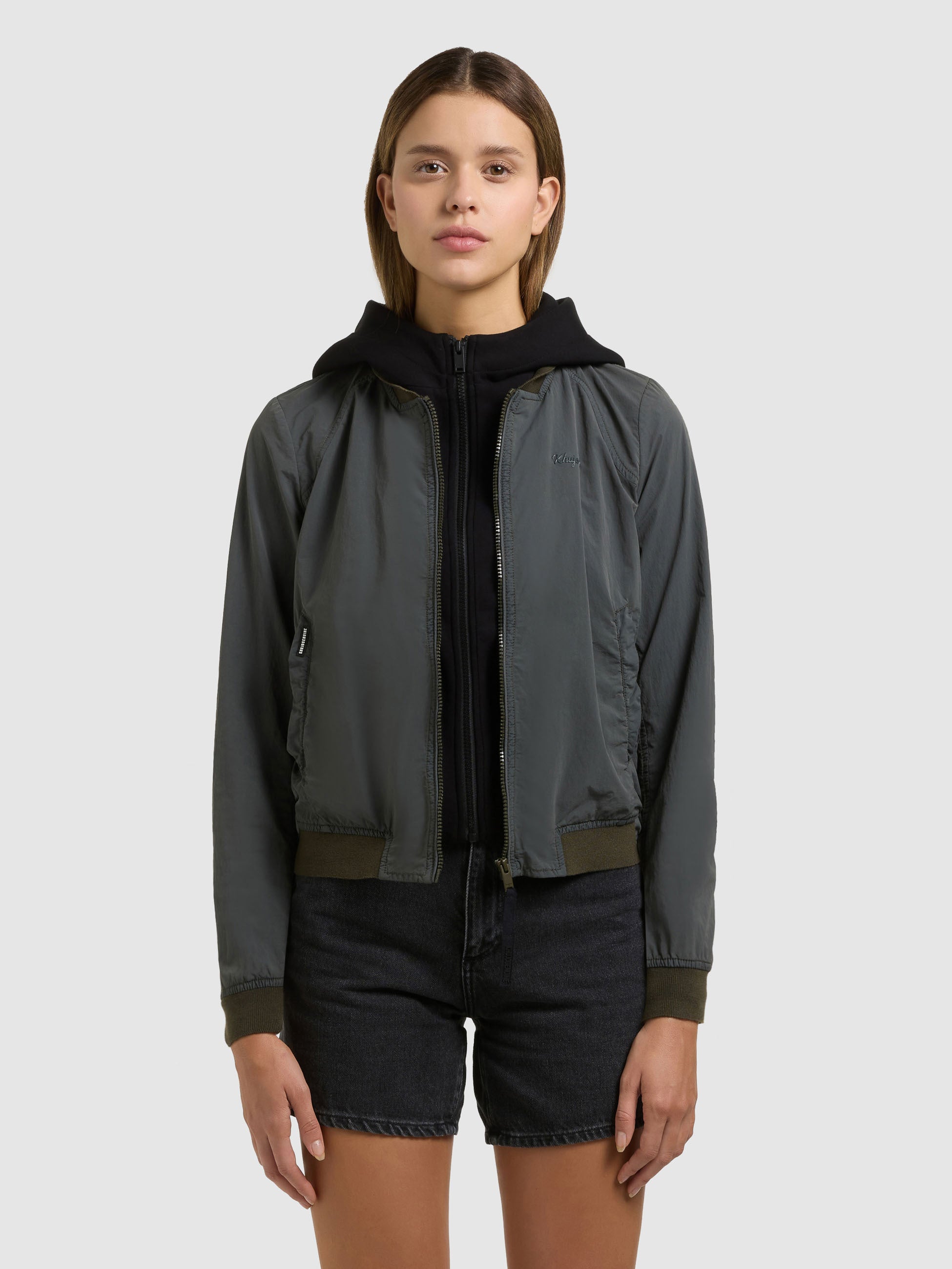 khujo-meets-2in1-damen-bomberjacke-hazy-teal-green image 1