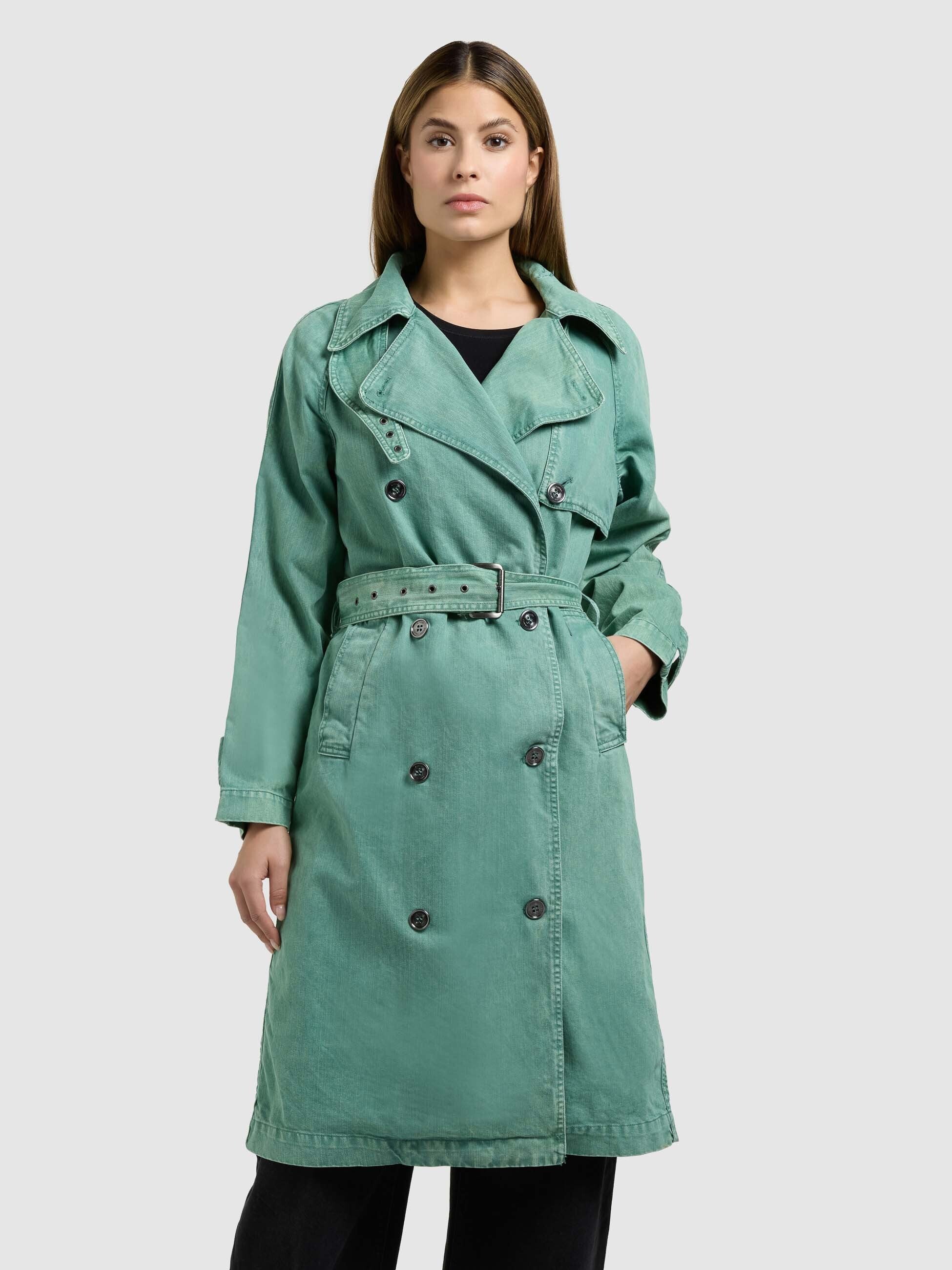 khujo-mantel-enza-damen-jeansmantel-pine-green image 4