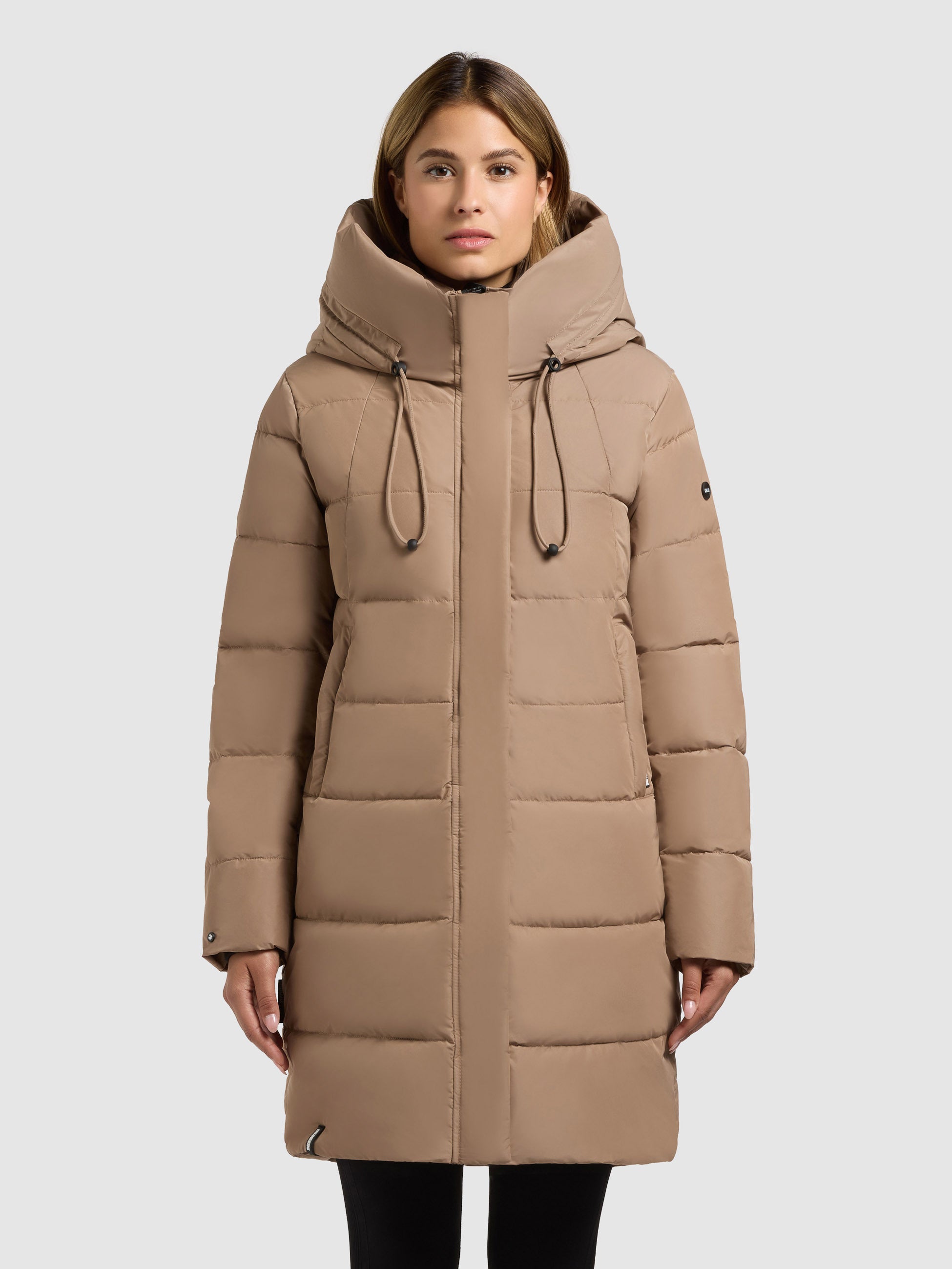 khujo-mantel-heather-cookie-beige-steppmantel-damen-kurz-gl-nzend image 4