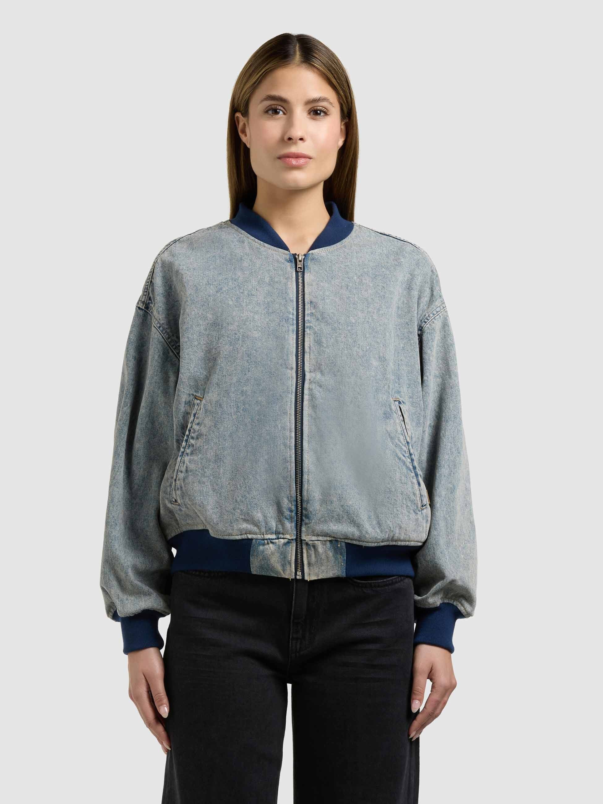 khujo-jacke-sissi-blue-acid-damen-bomberjacke-blouson-denim-vintage-look image 4