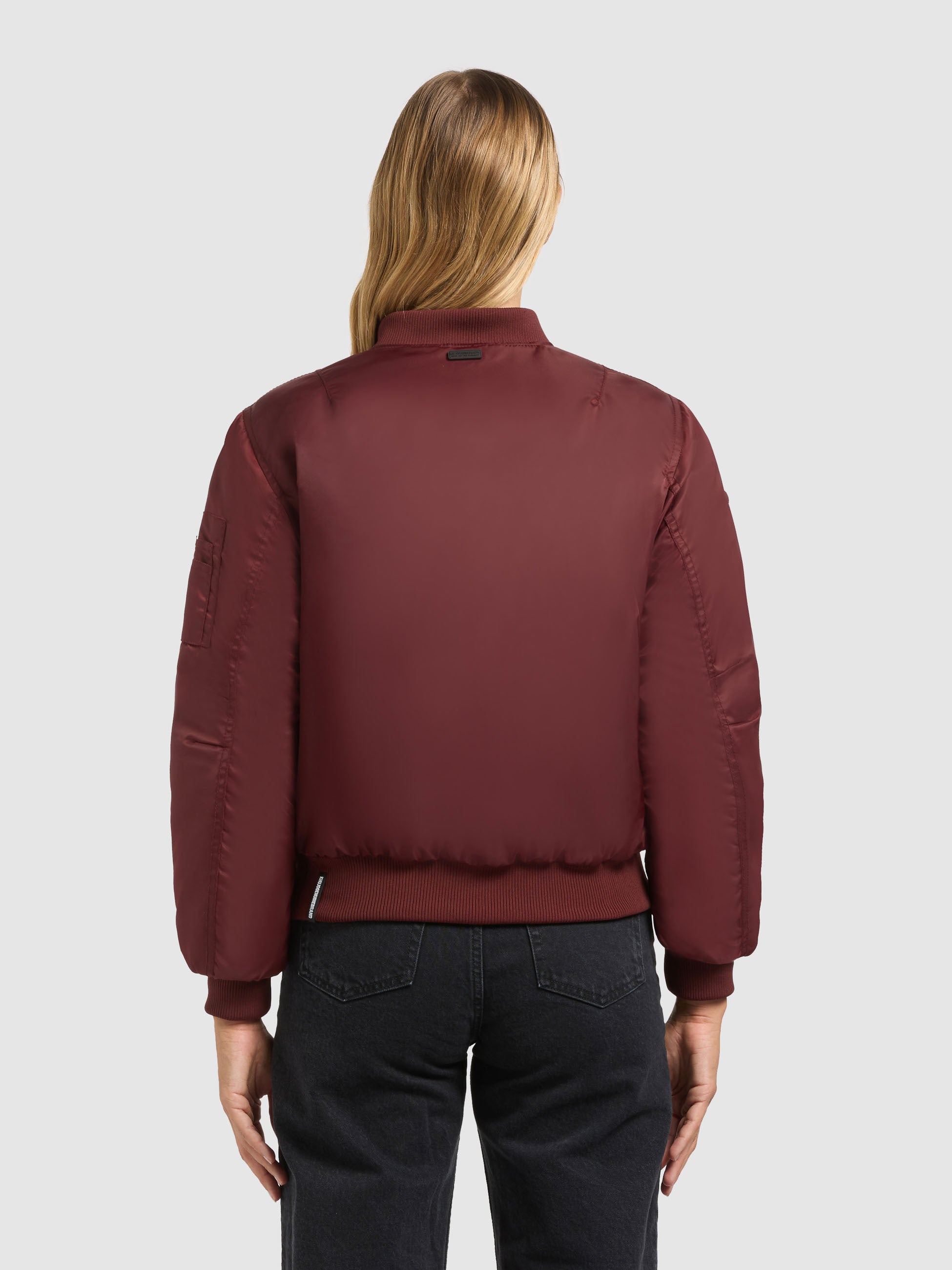 khujo-jacke-kasia-burgundy-red-bomberjacke-blouson-damen image 3