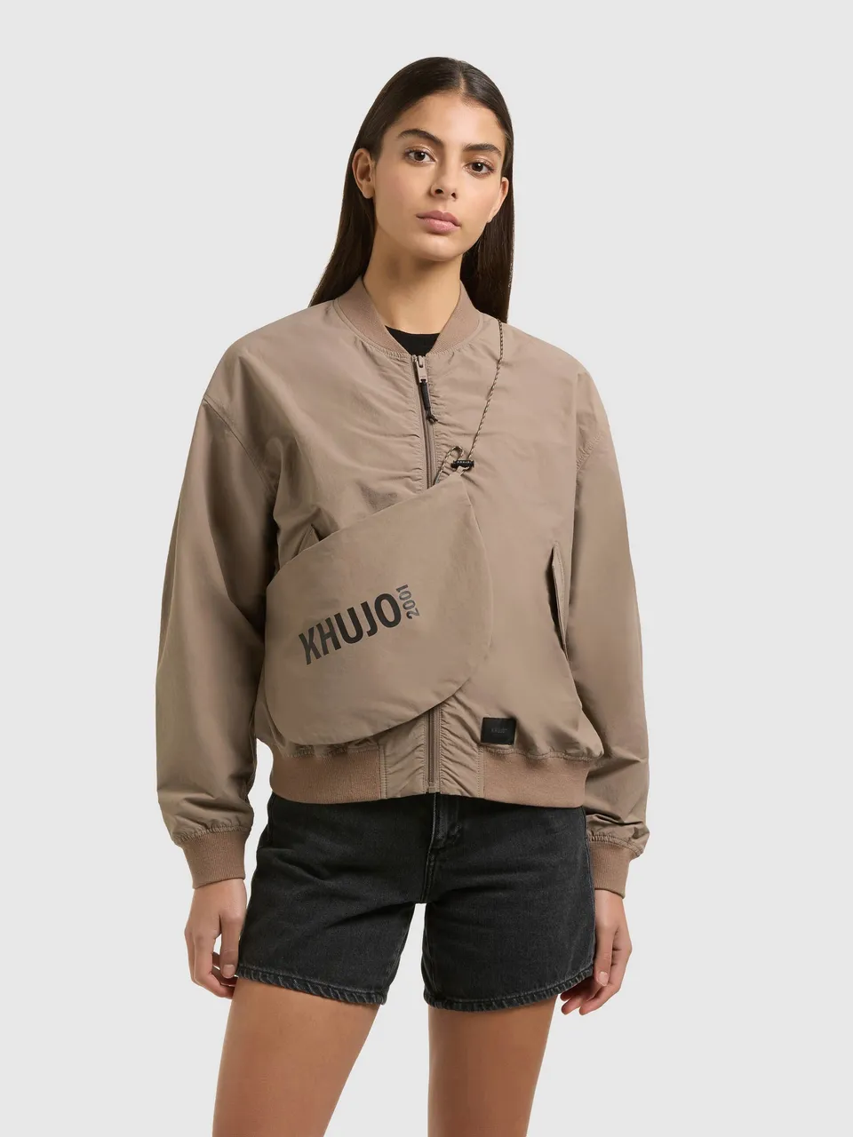 khujo-jacke-facee-with-bag-latte-brown-leichter-blouson-damen image 1