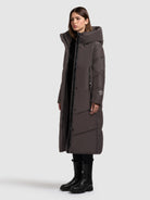 khujo-coat-pulset-matt-graphite-gray-knielanger-winter-steppmantel image 2