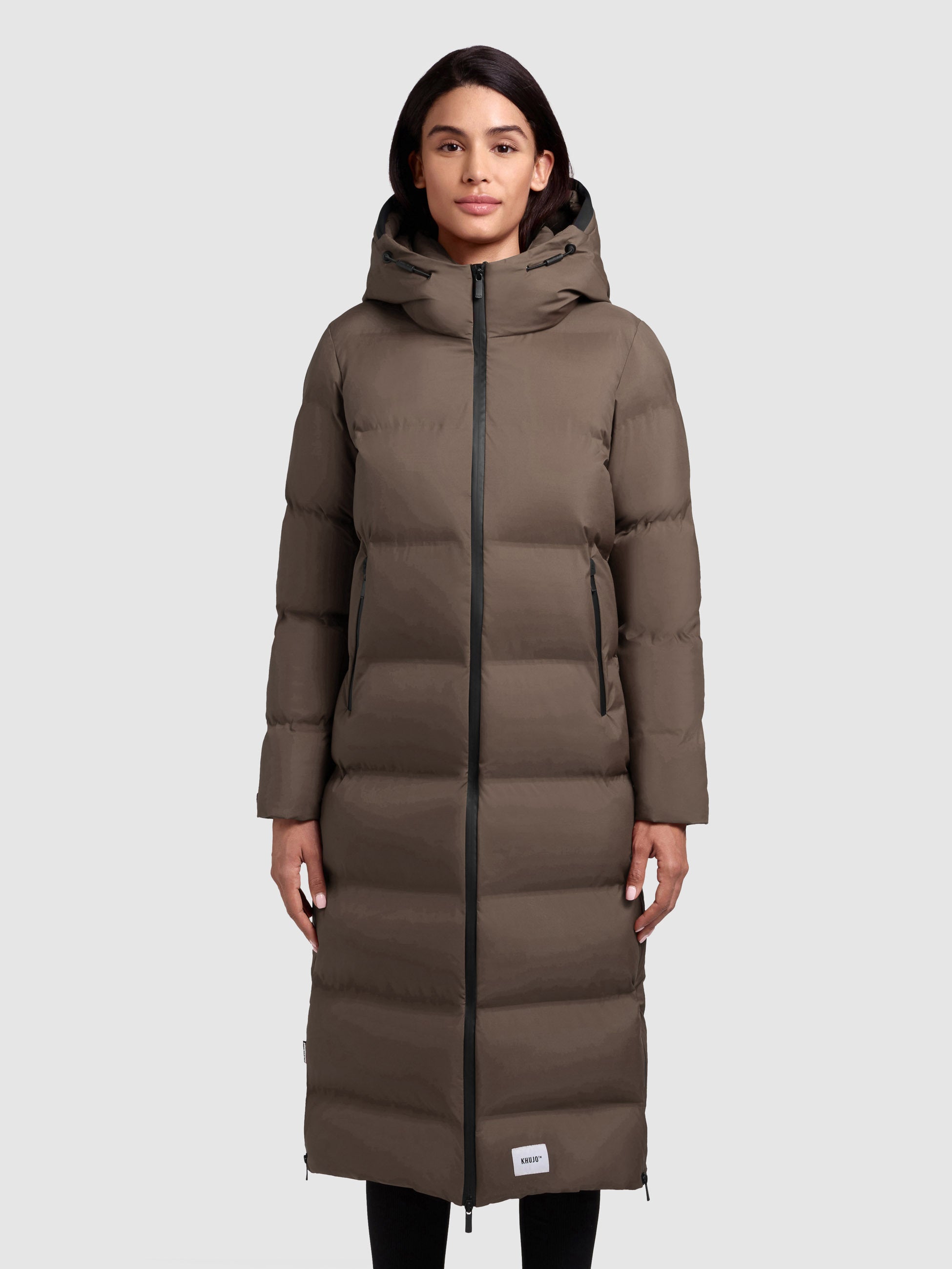 khujo-mantel-larea3-dull-green-damen-langer-wintermantel image 4