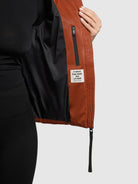 khujo-jacket-audrey-shiny-sienna-brown-damen-winterjacke image 8