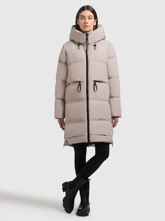 khujo-coat-aroma2-damen-steppmantel-dusty-beige-locker image 1