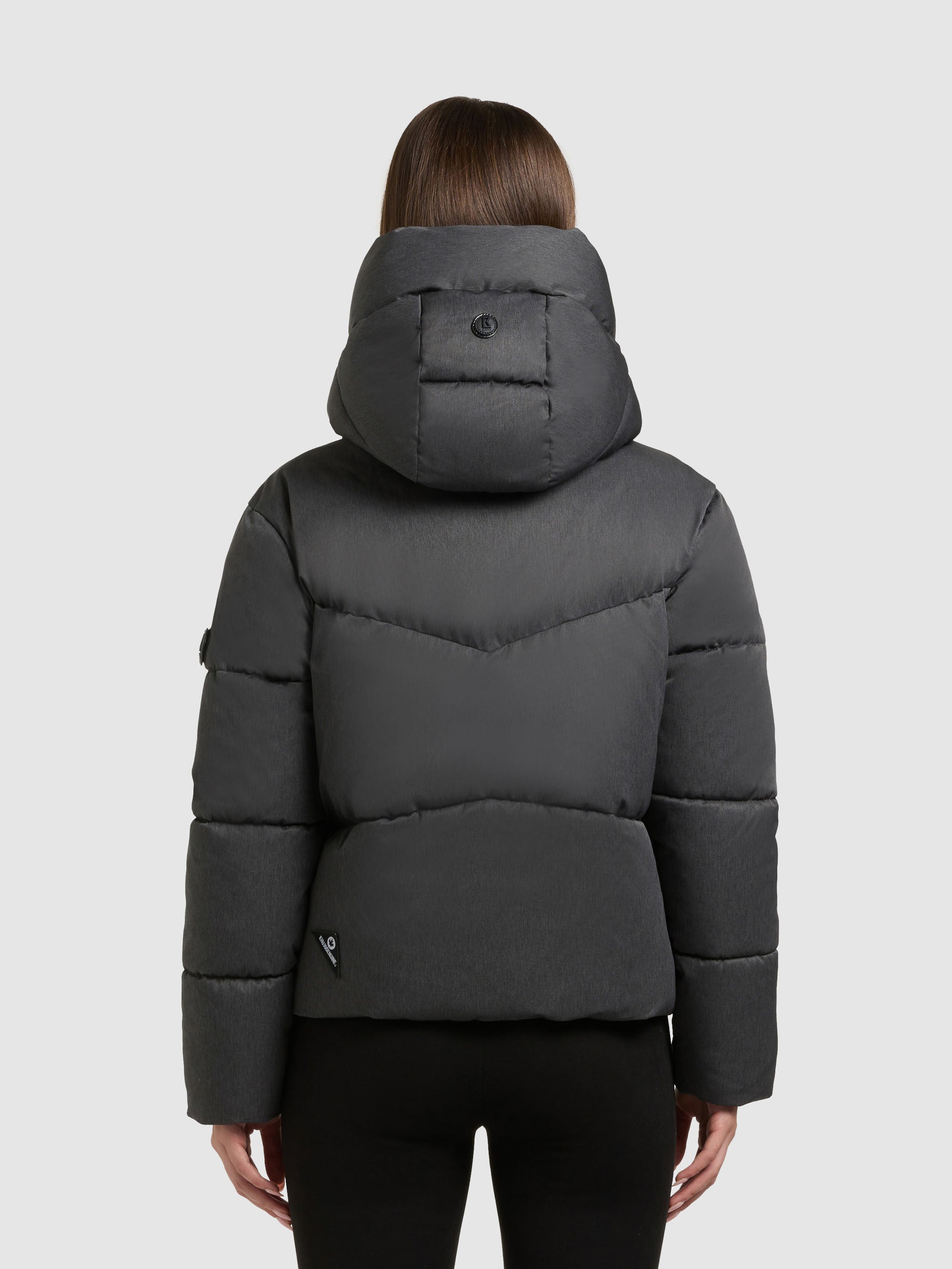khujo-jacke-milly-kurze-steppjacke-dark-melange-grey-mit-kapuze image 3